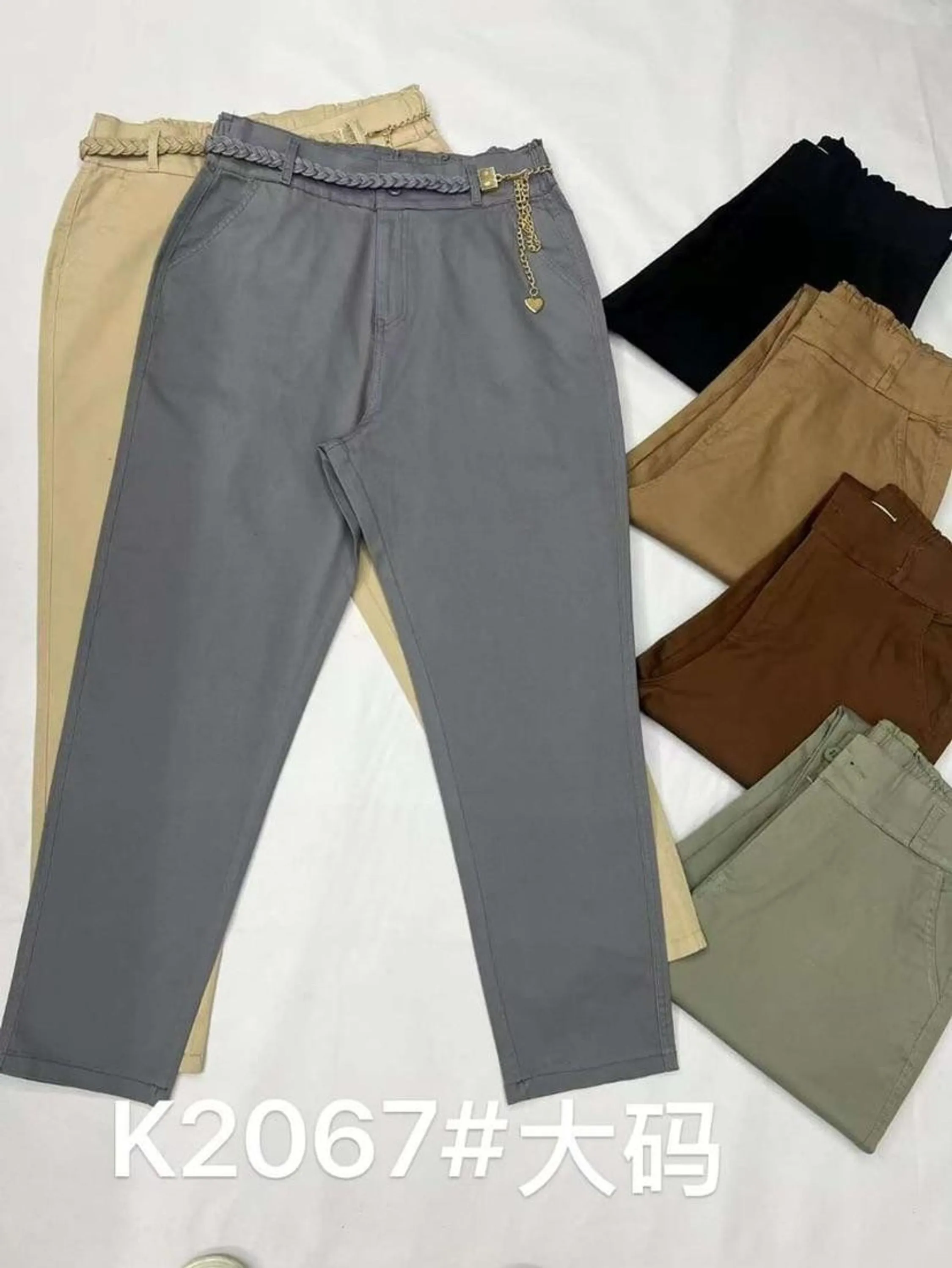 Calça sarja plus size algodão com elastano K2067