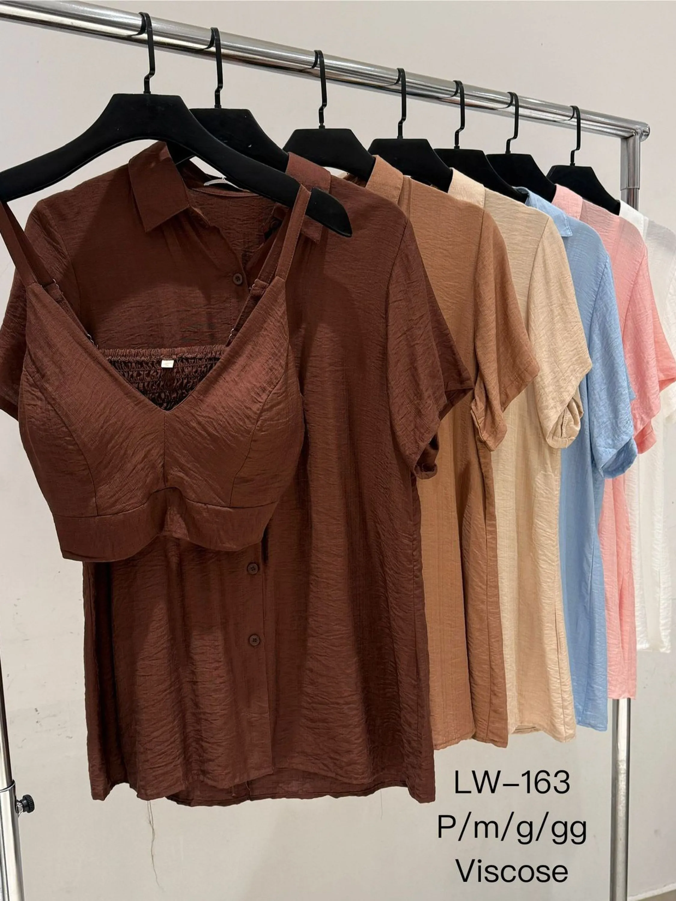 Conjunto 2 peças linho com algodão LW163