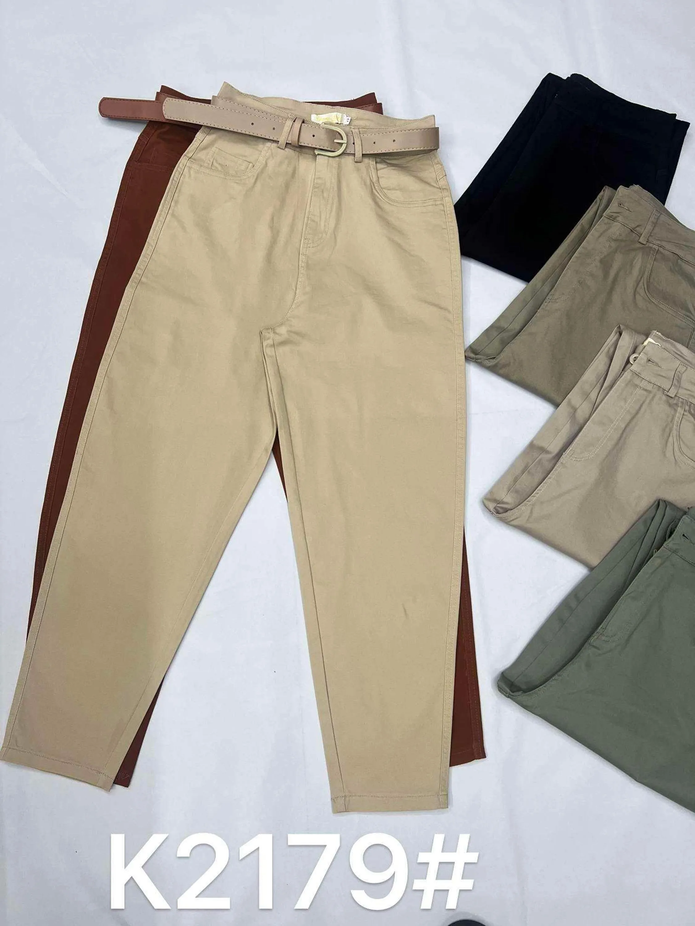Calça sarja sem elástico na cintura K2179