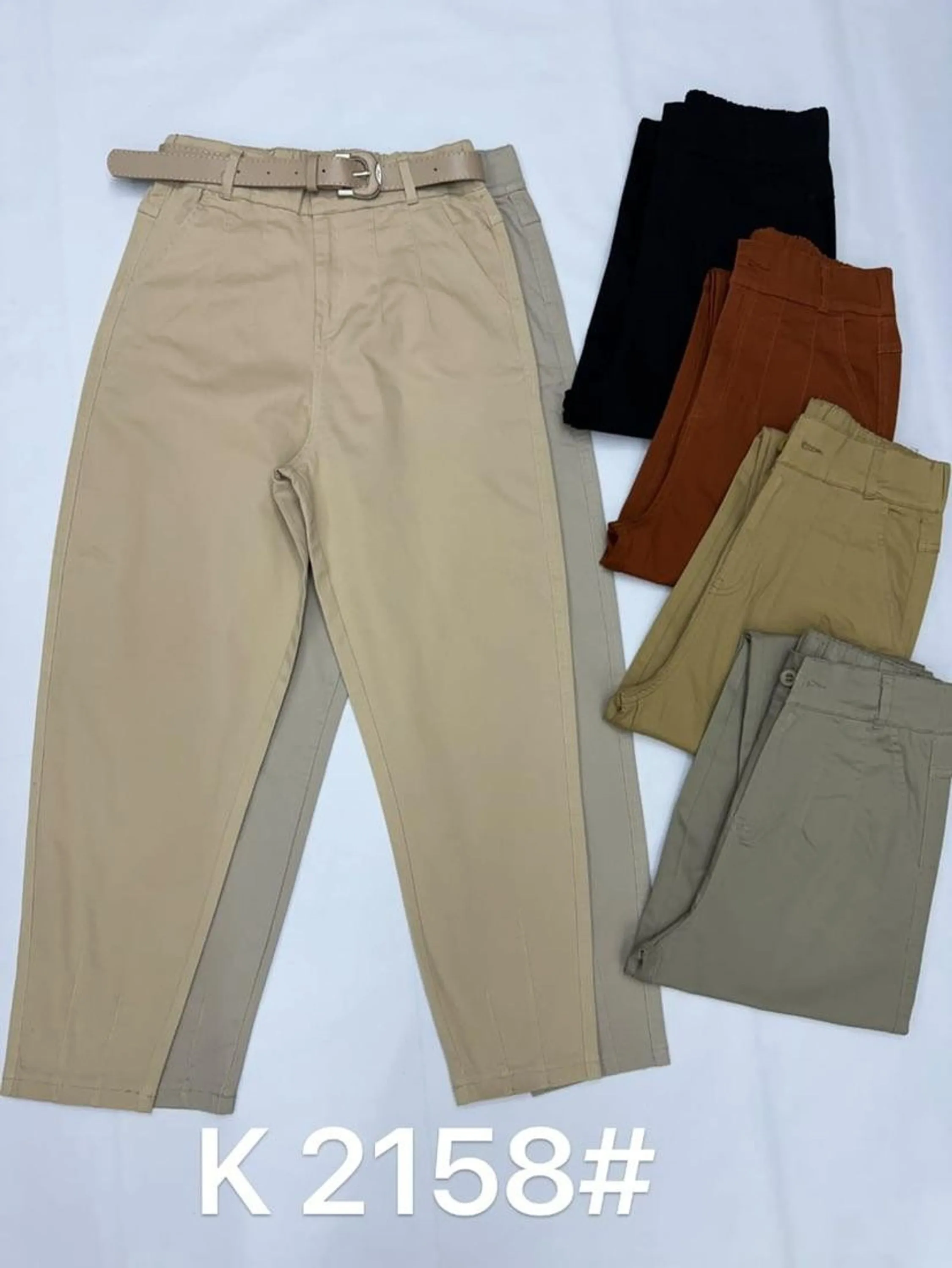 Calça sarja algodão com elastano K2158