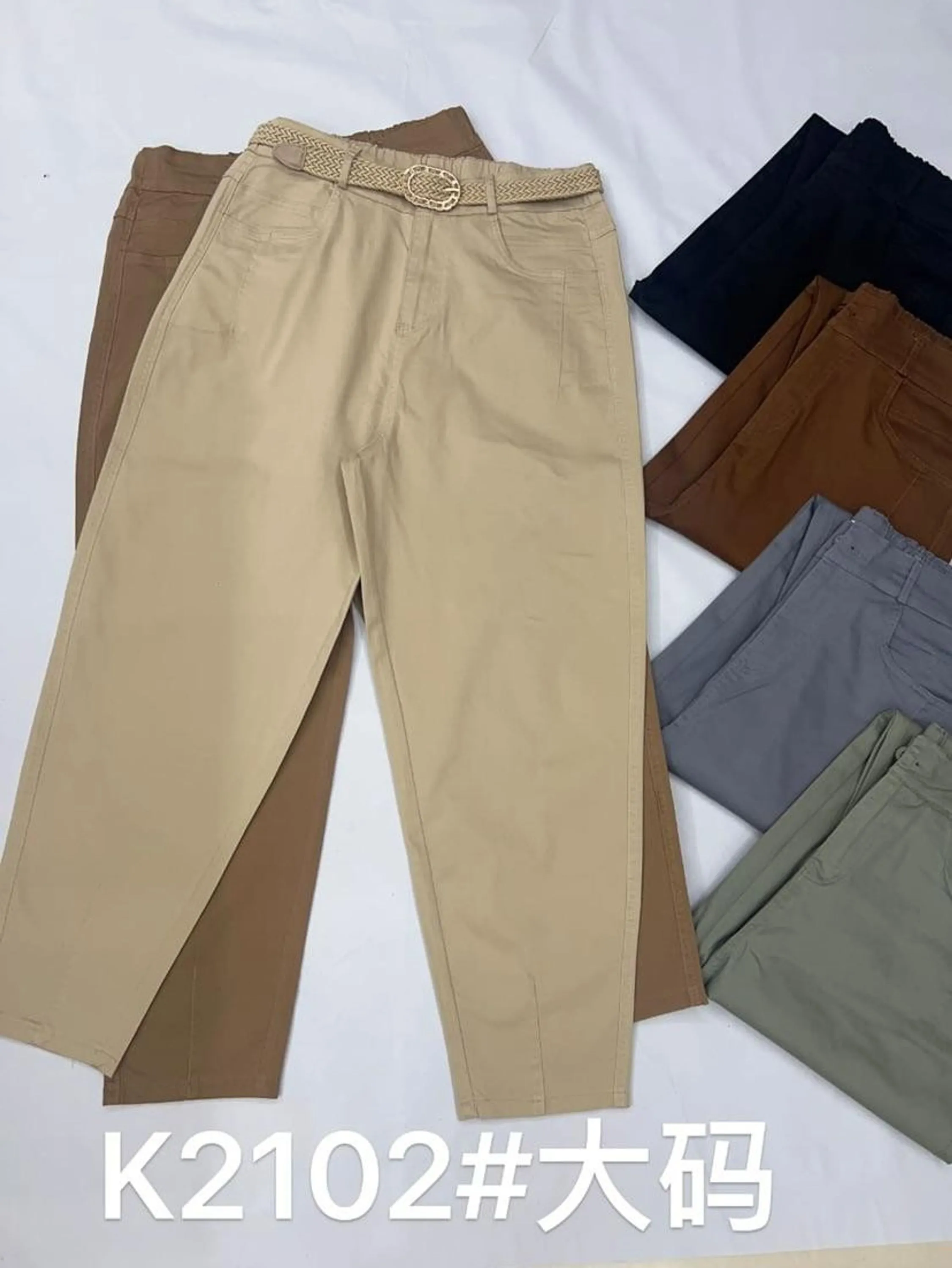 Calça Sarja Plus Size com elástico na cintura K2102