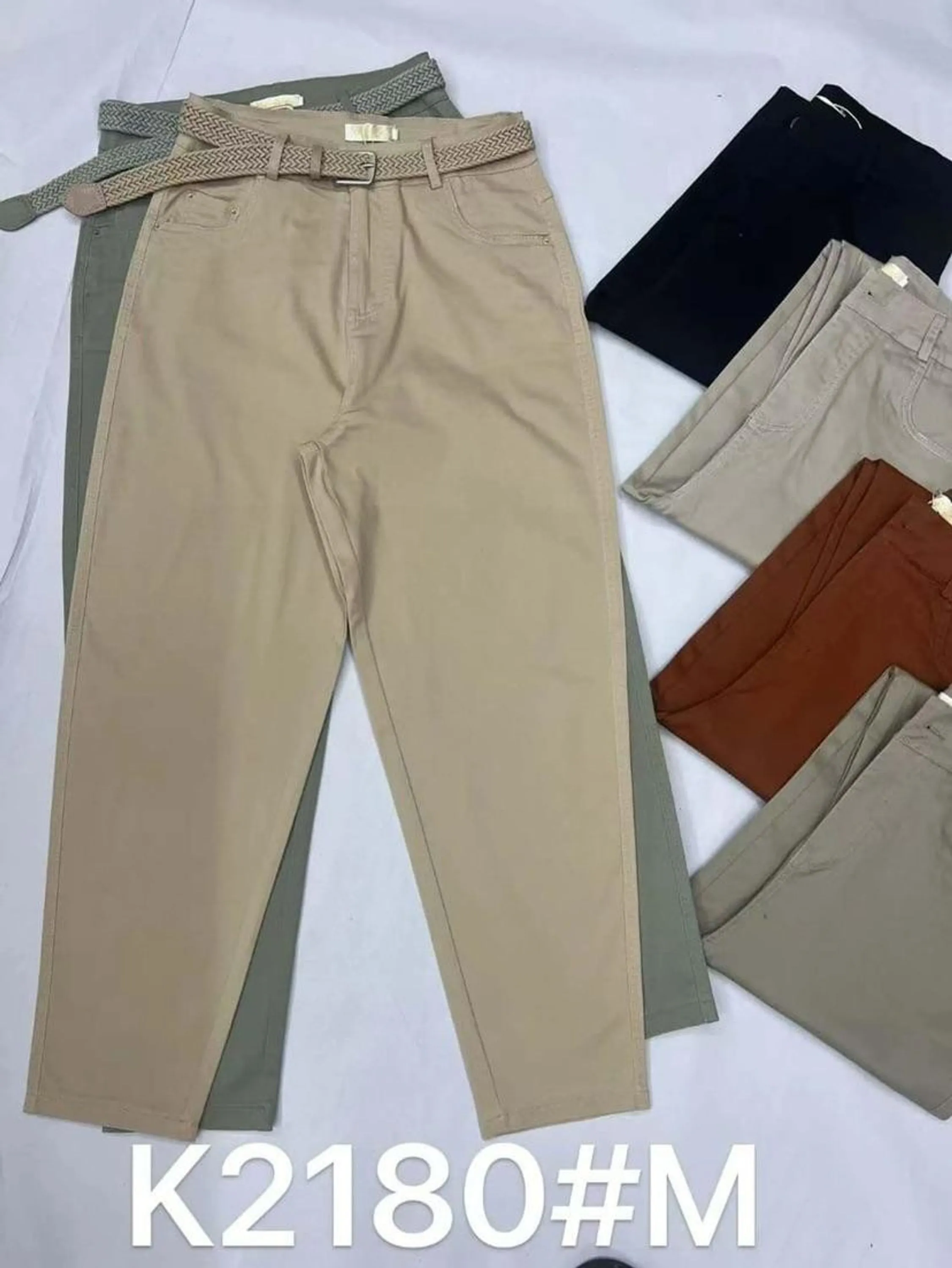 Calça sarja sem elástico na cintura K2180