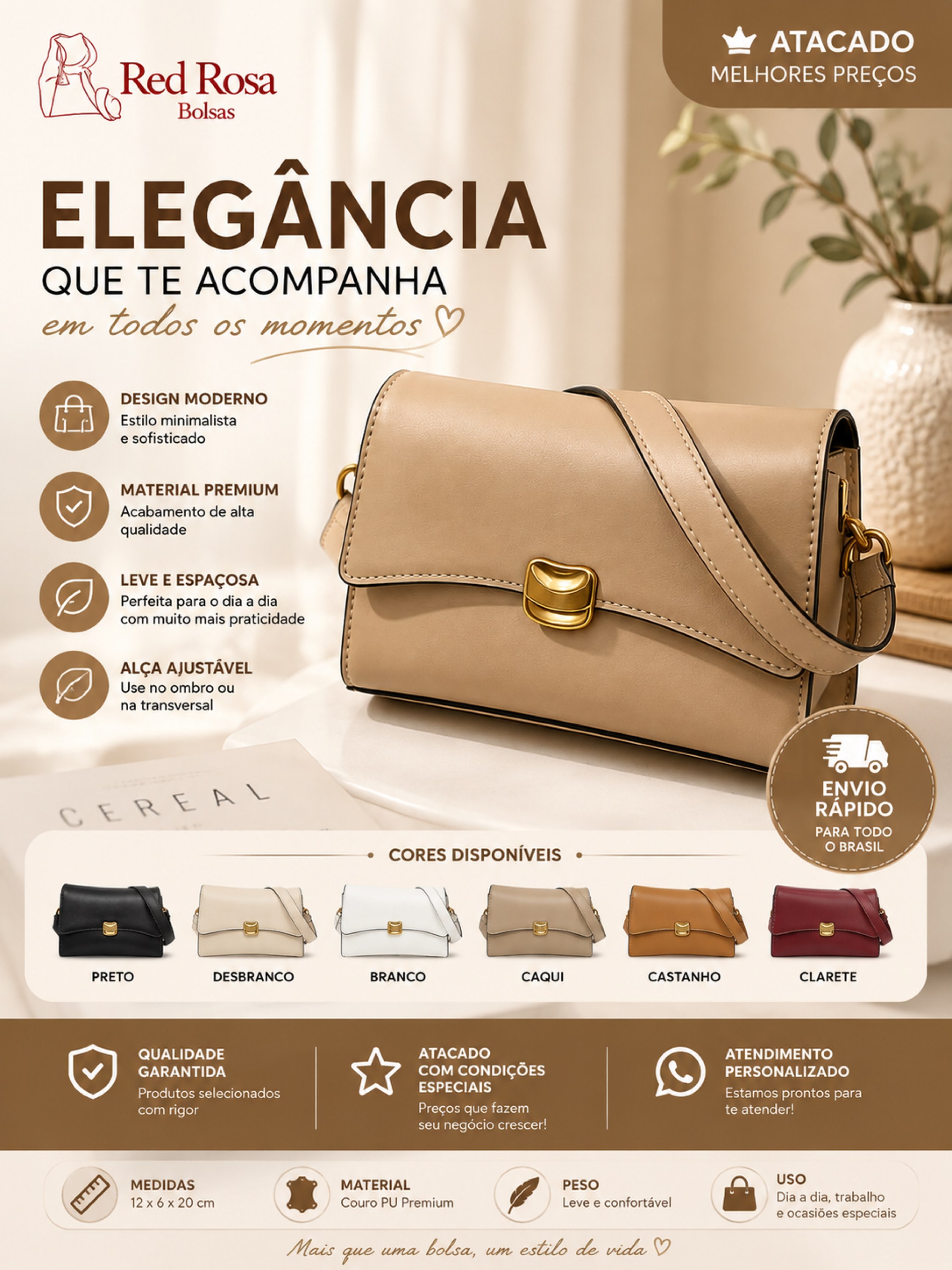 Bolsa Feminina Transversal F070