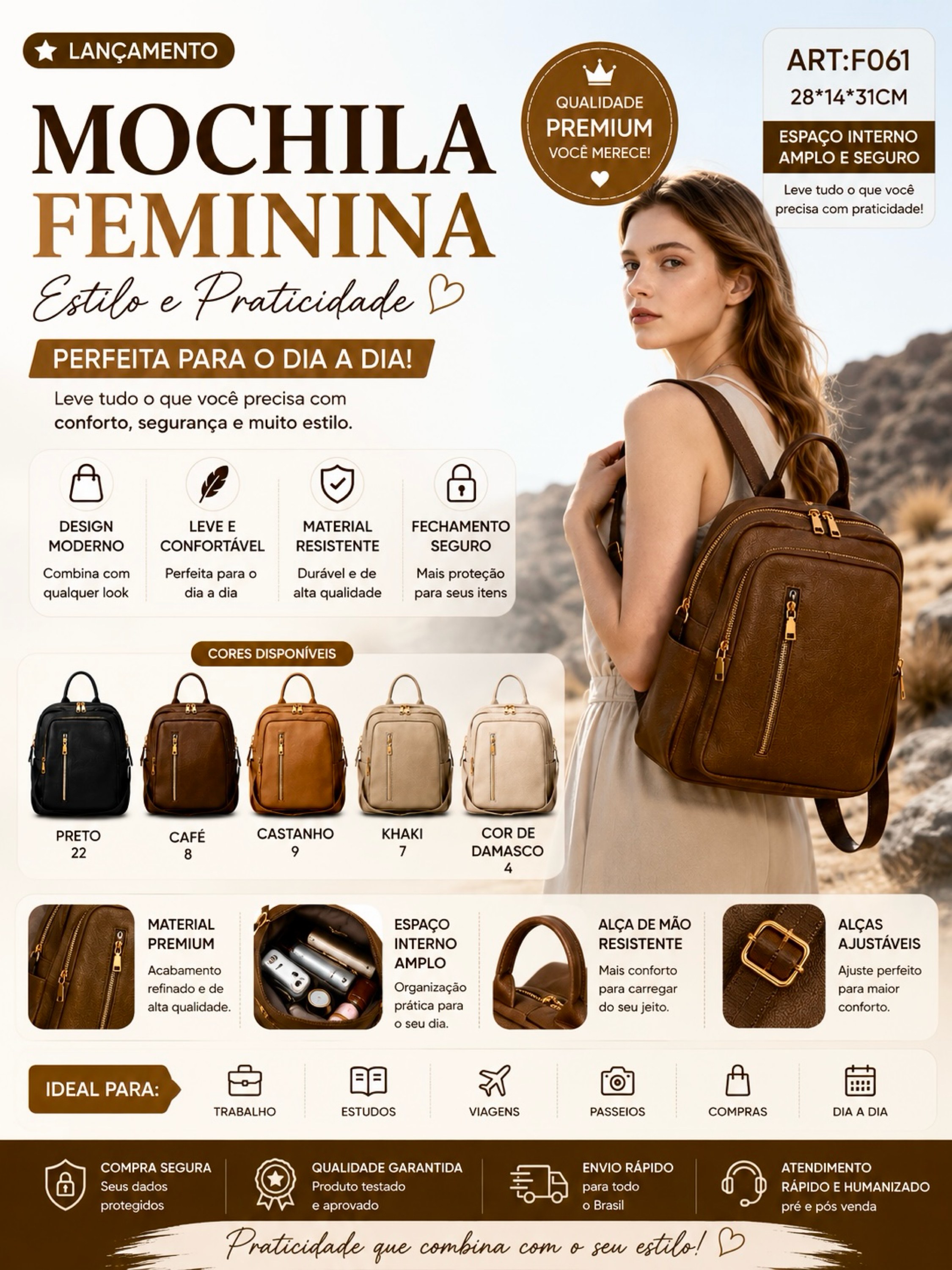 Bolsa e mochila F061