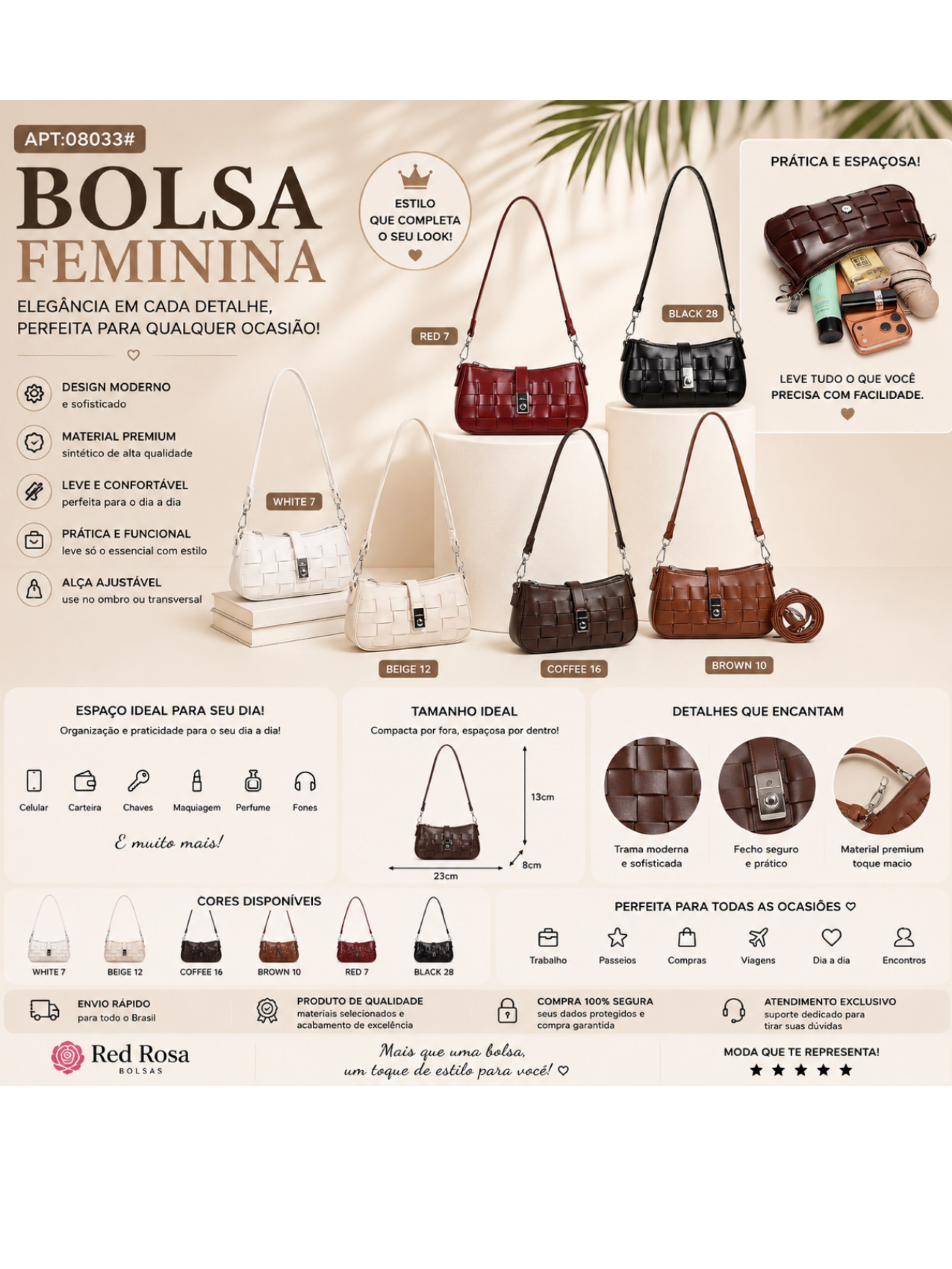 Bolsa vem duas alças 08033