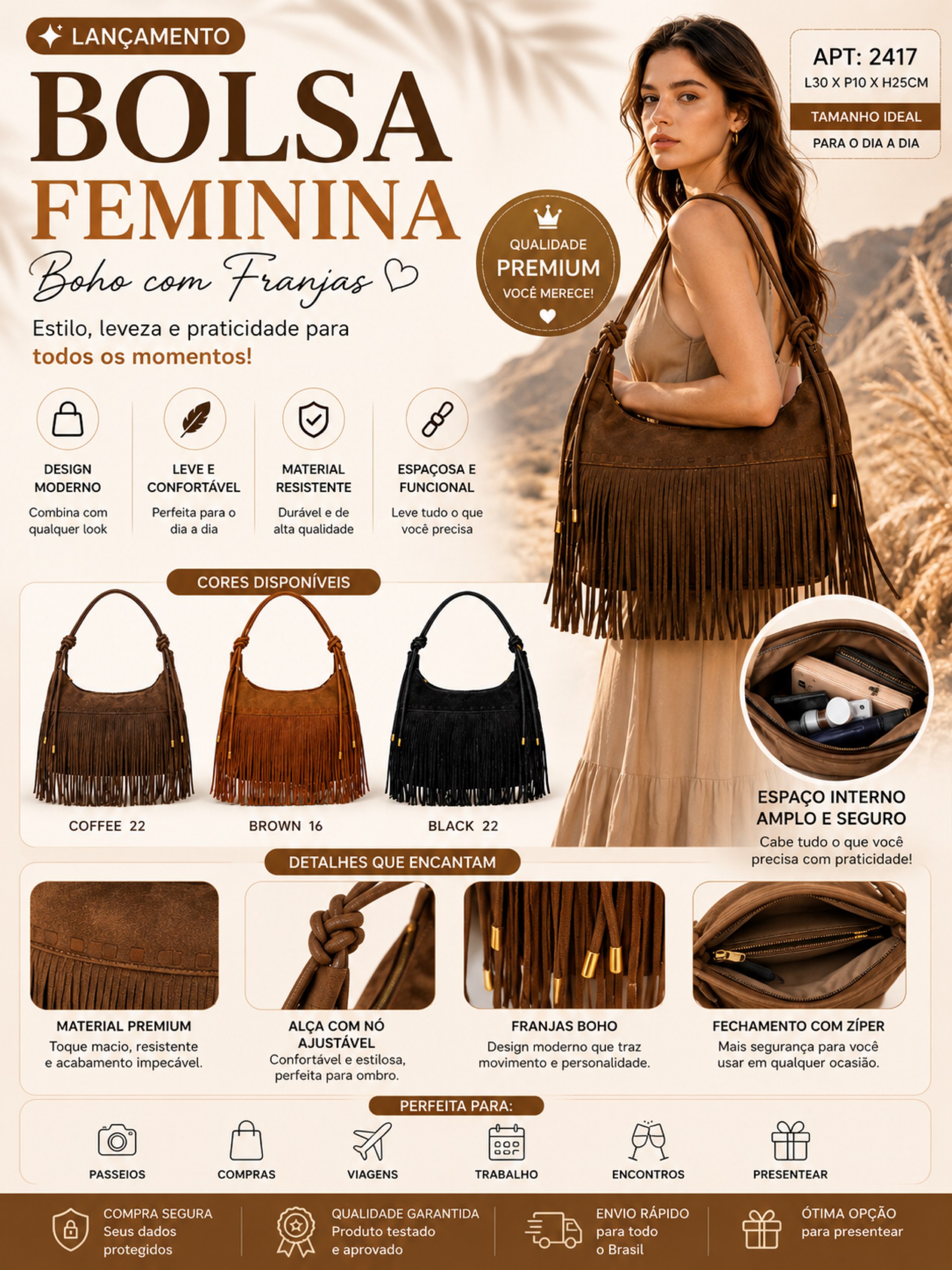 Bolsa de franja 2417
