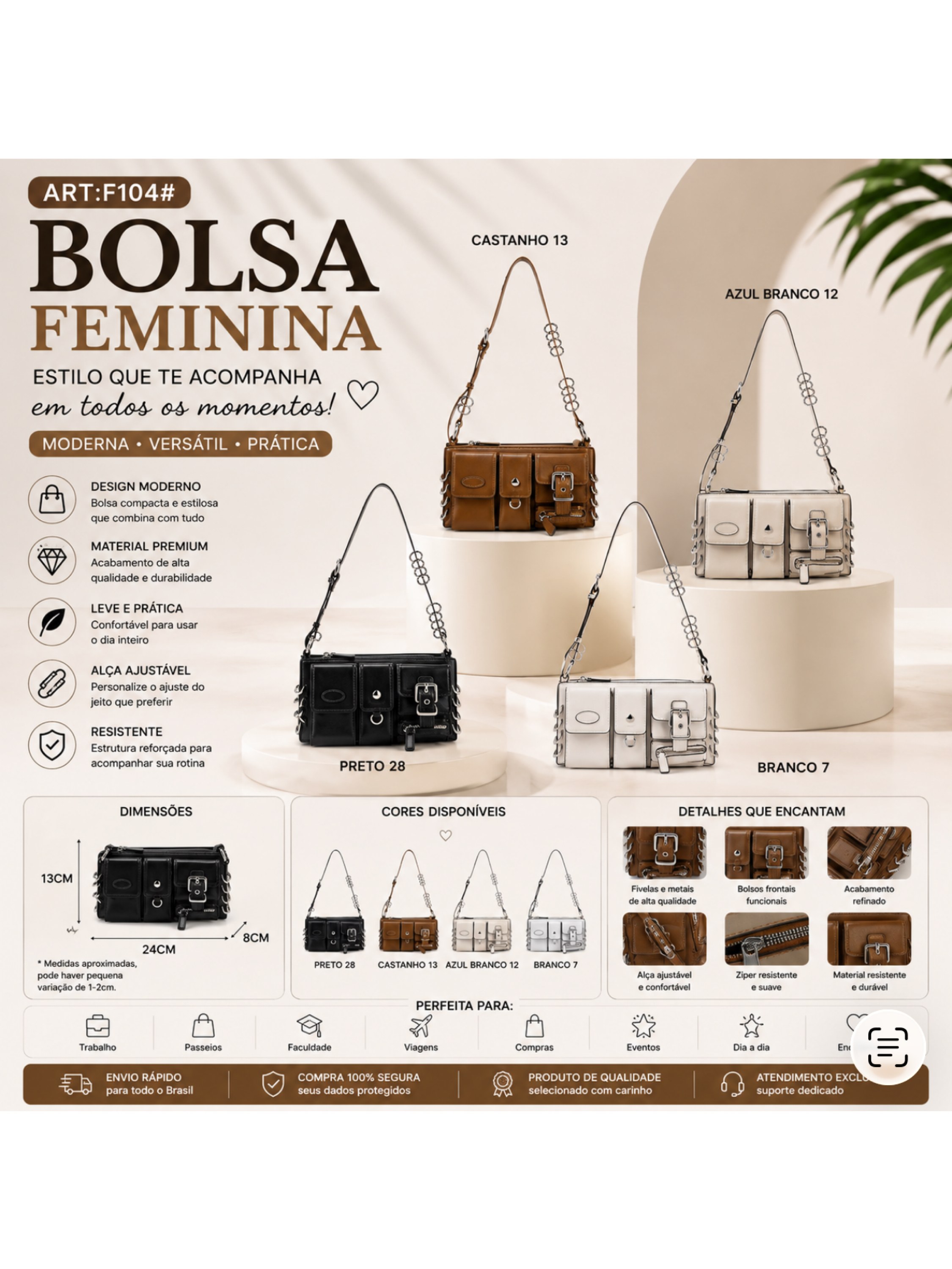 Bolsa feminina F104