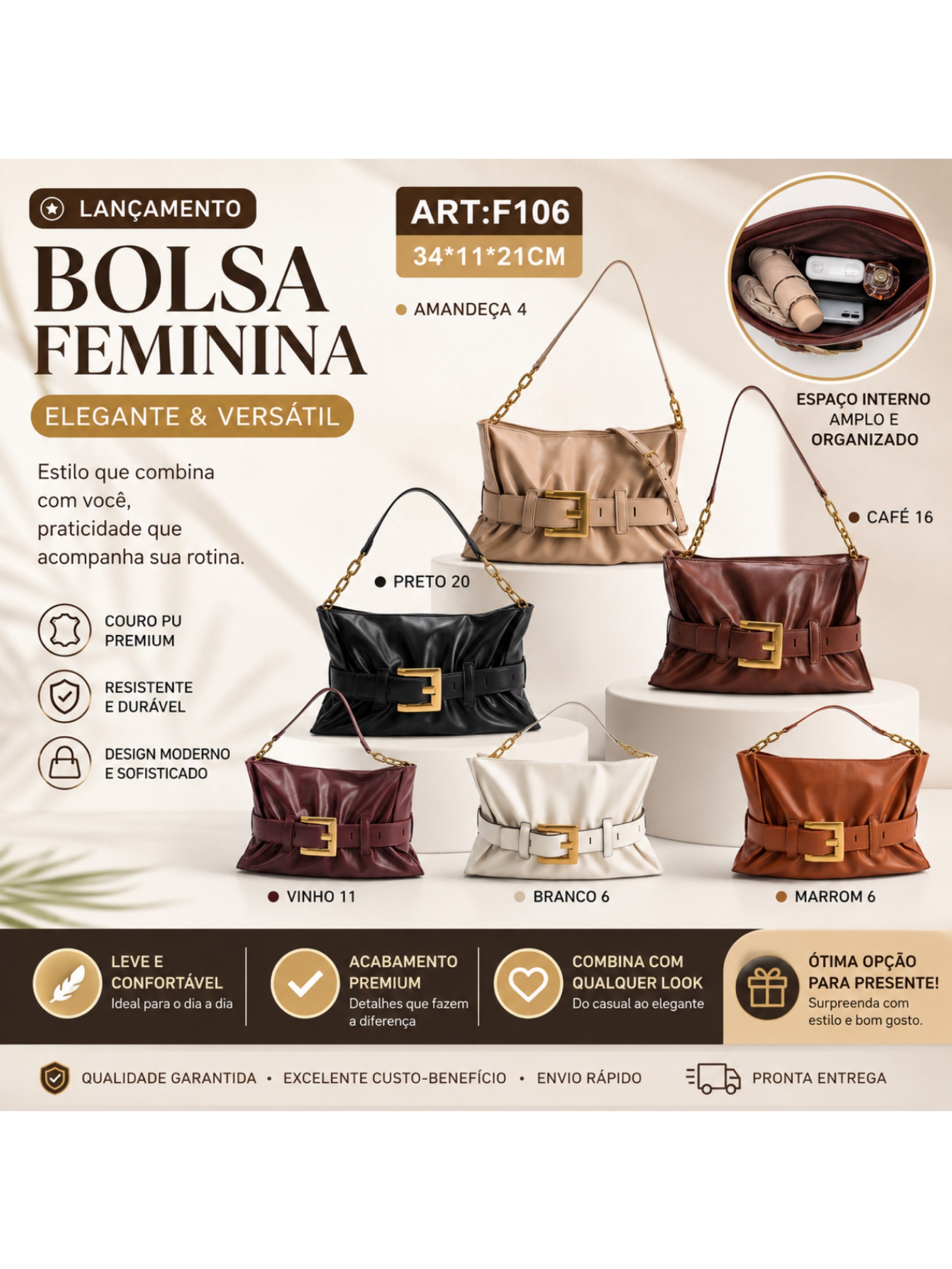 Bolsa feminina F106