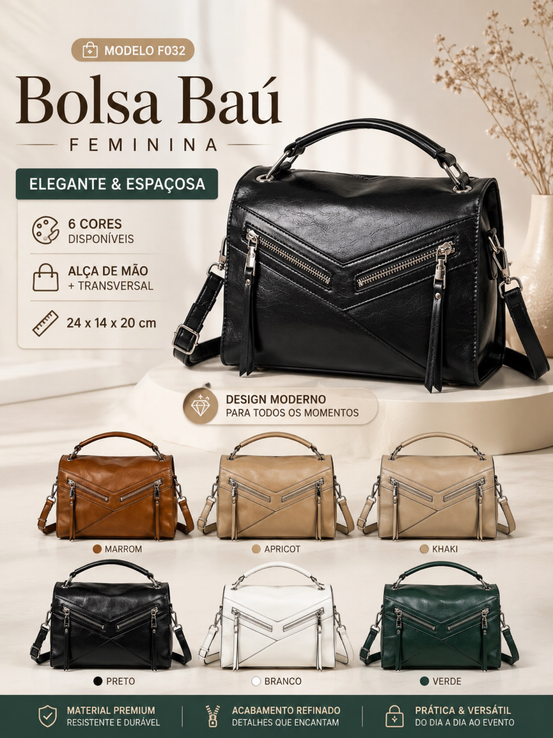 Bolsa baú F032