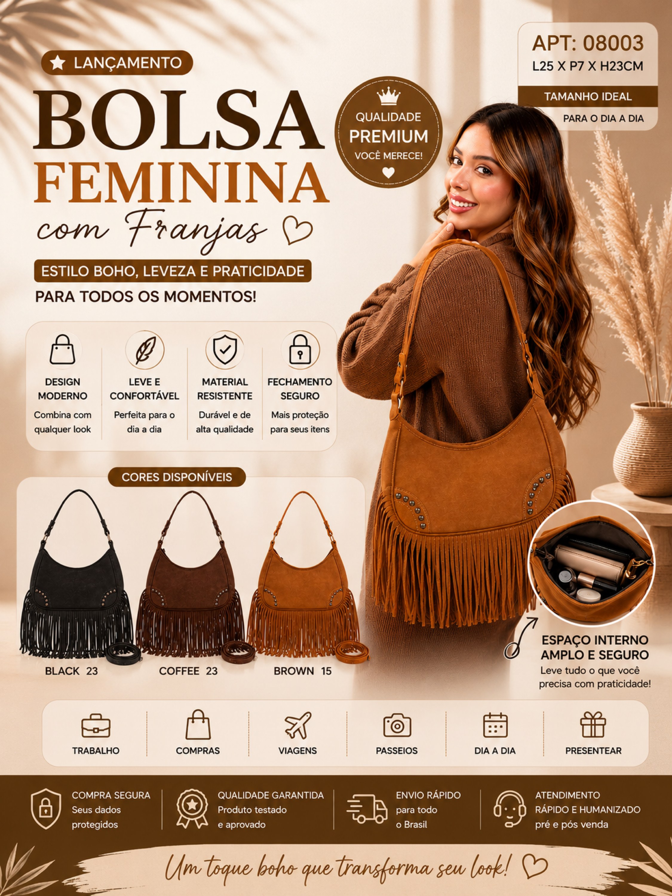 Bolsa de franja 08003