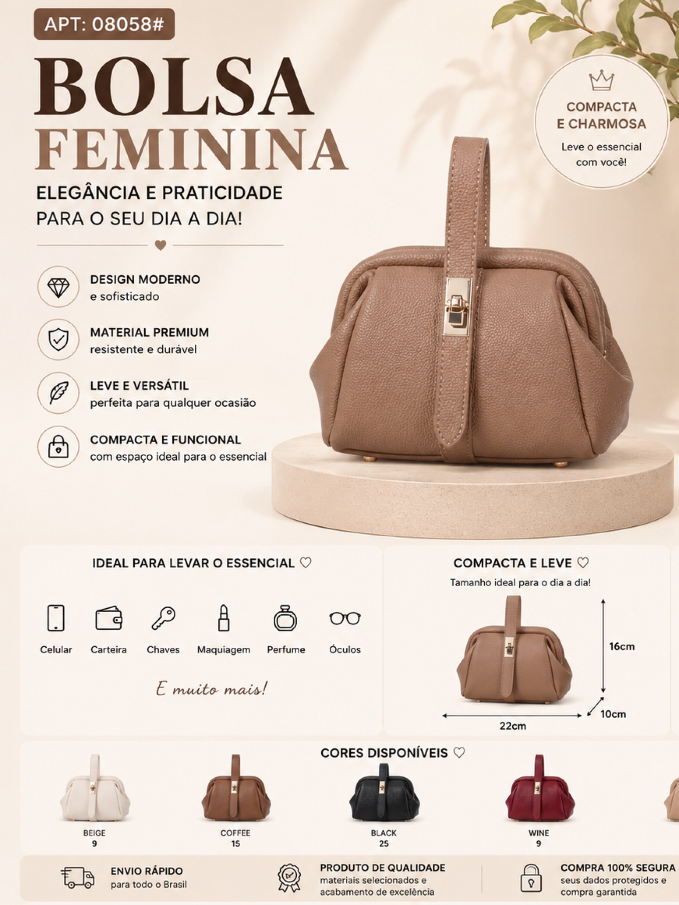 Bolsa feminina 08058