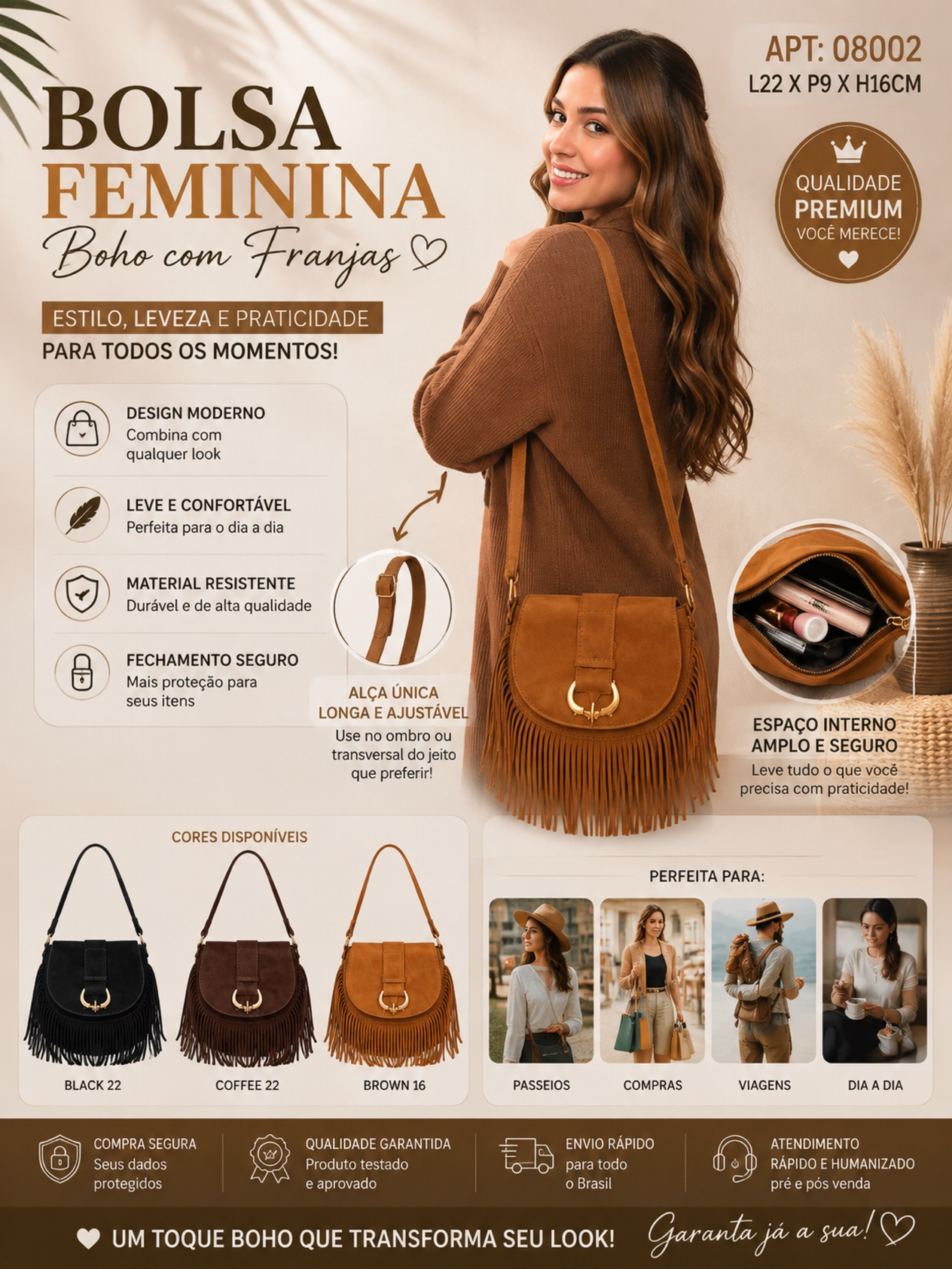 Bolsa de franja 08002