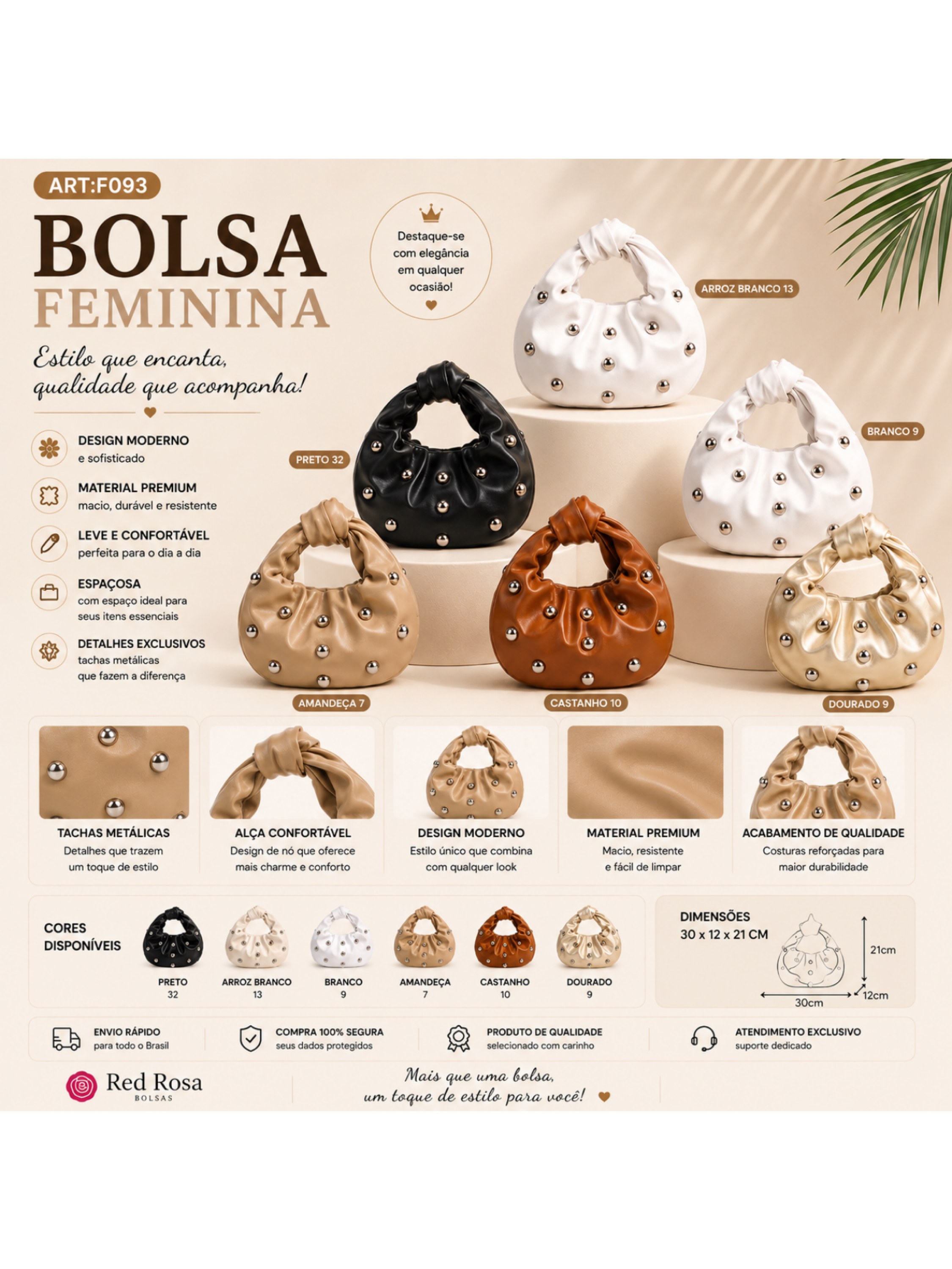 Bolsa Feminina Estilosa | Moda Casual F093