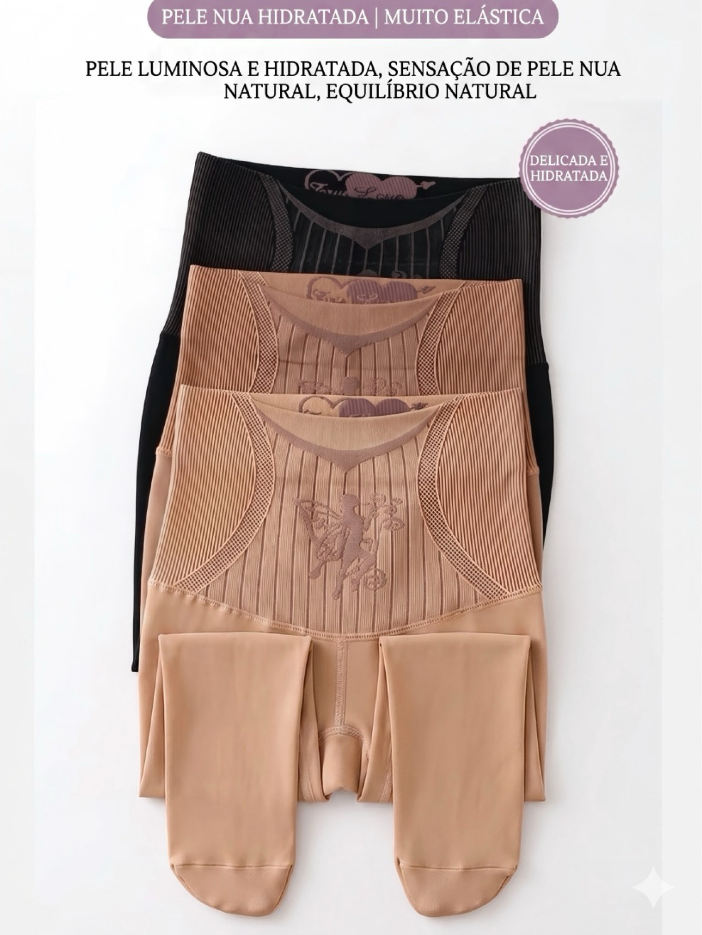 Calças legging de flanela quente de cintura alta