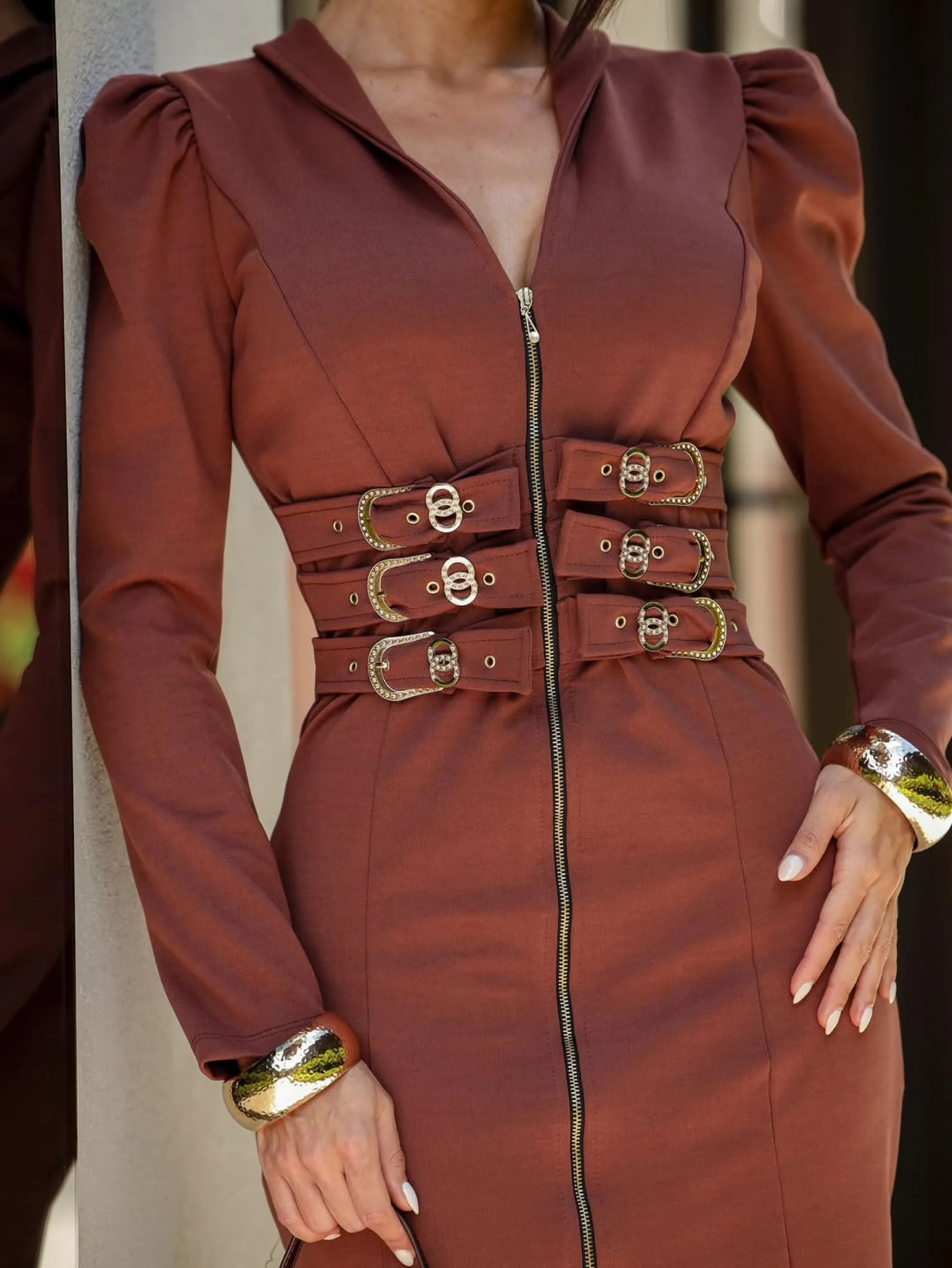Vestido mid inverno Latiffa