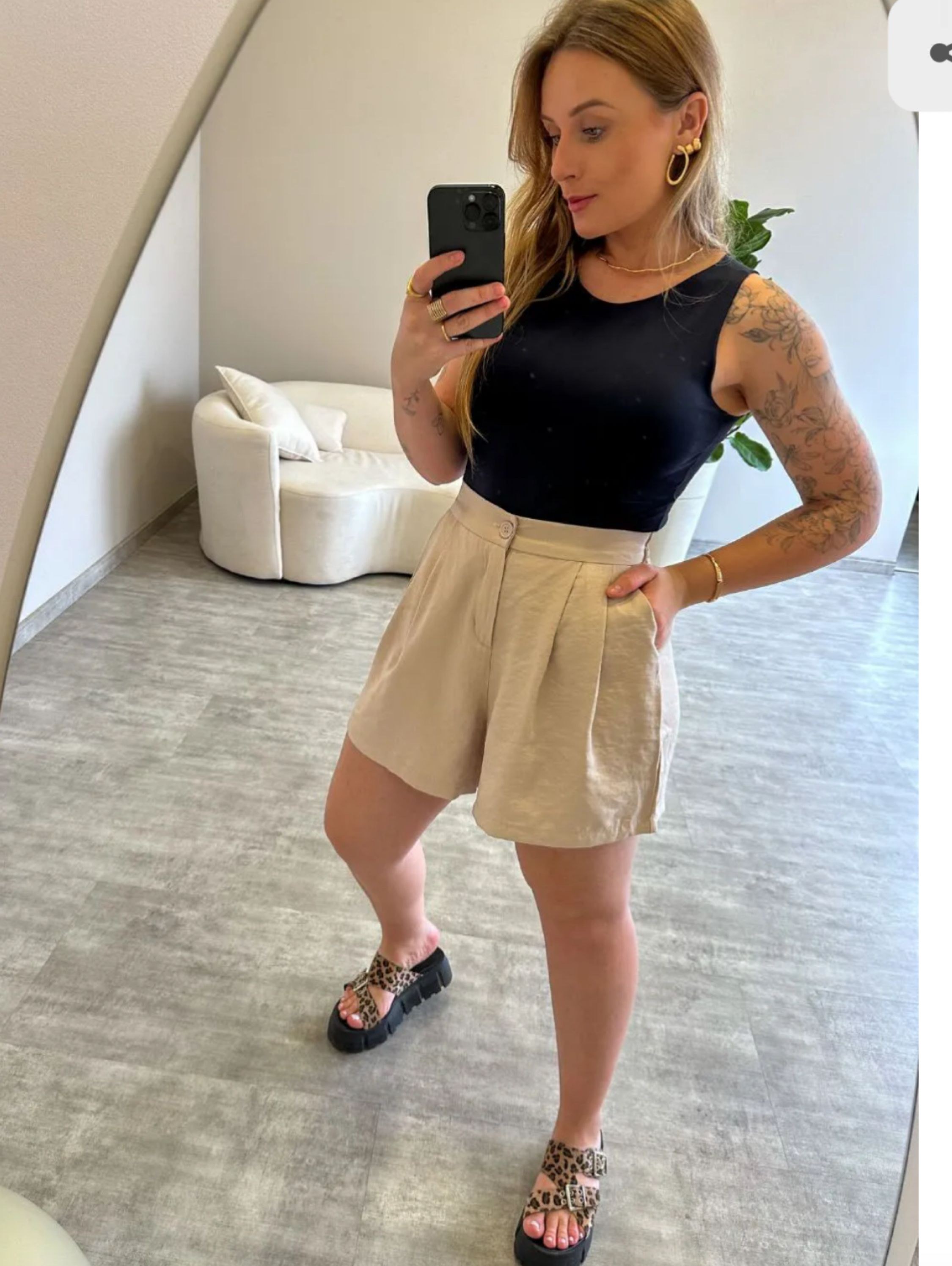 Short cintura com elástico FW fashion