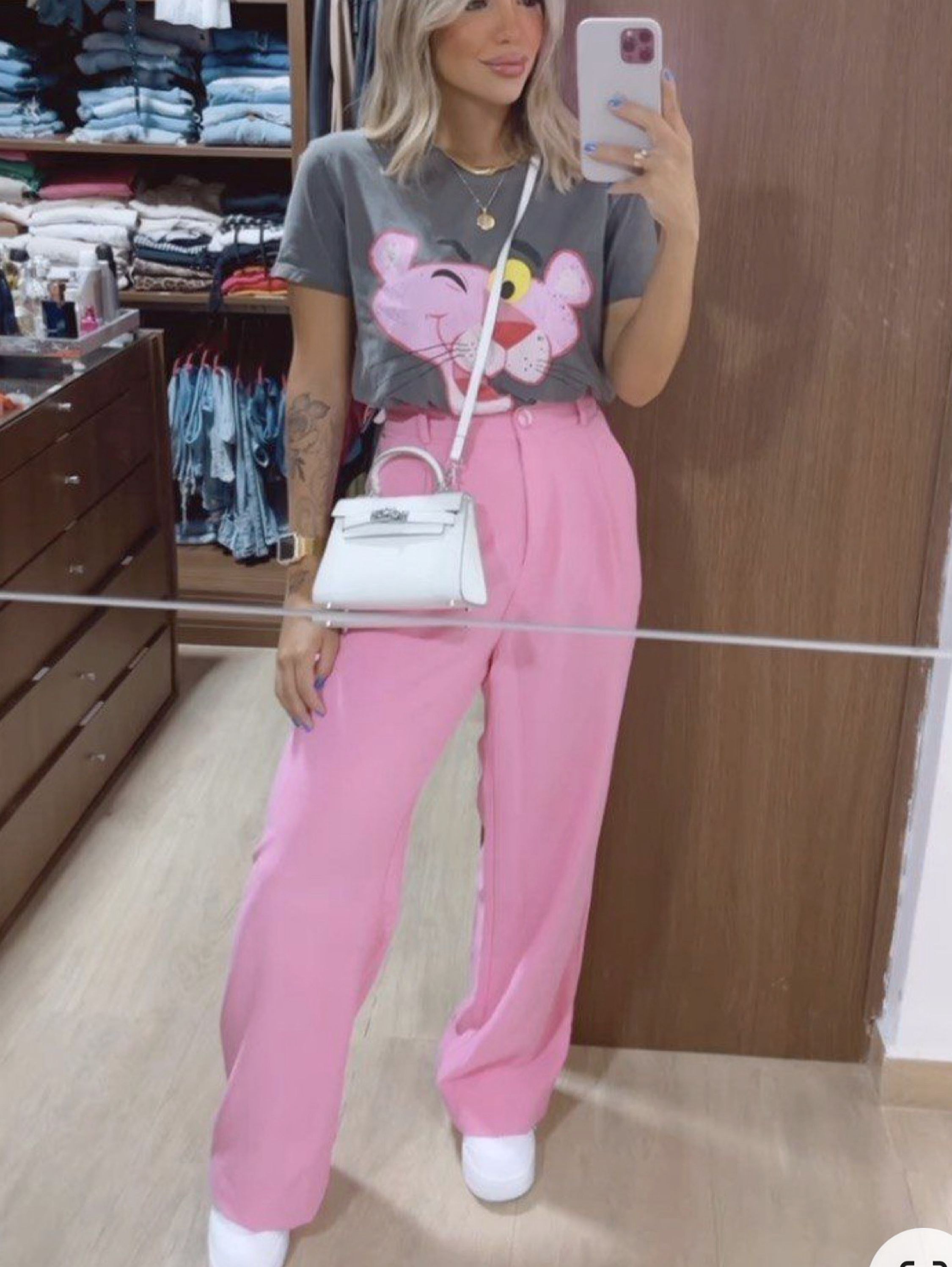 Calça wide 53# FW fashion