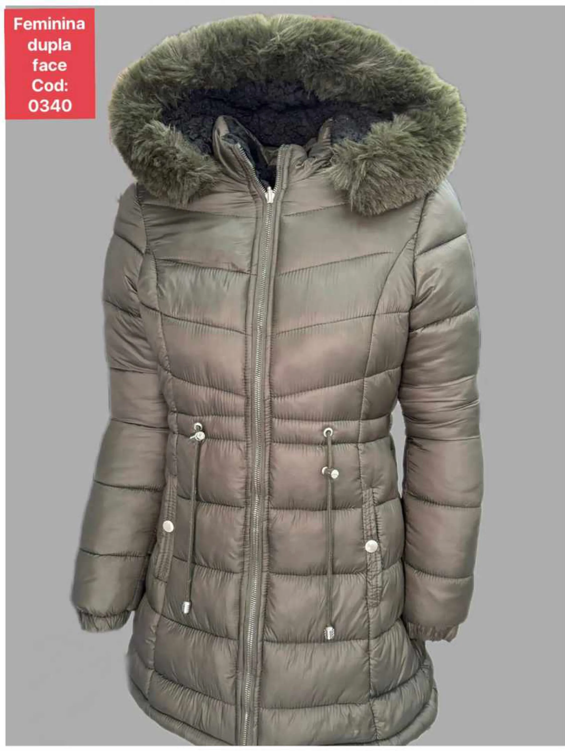 Parka dupla face feminina