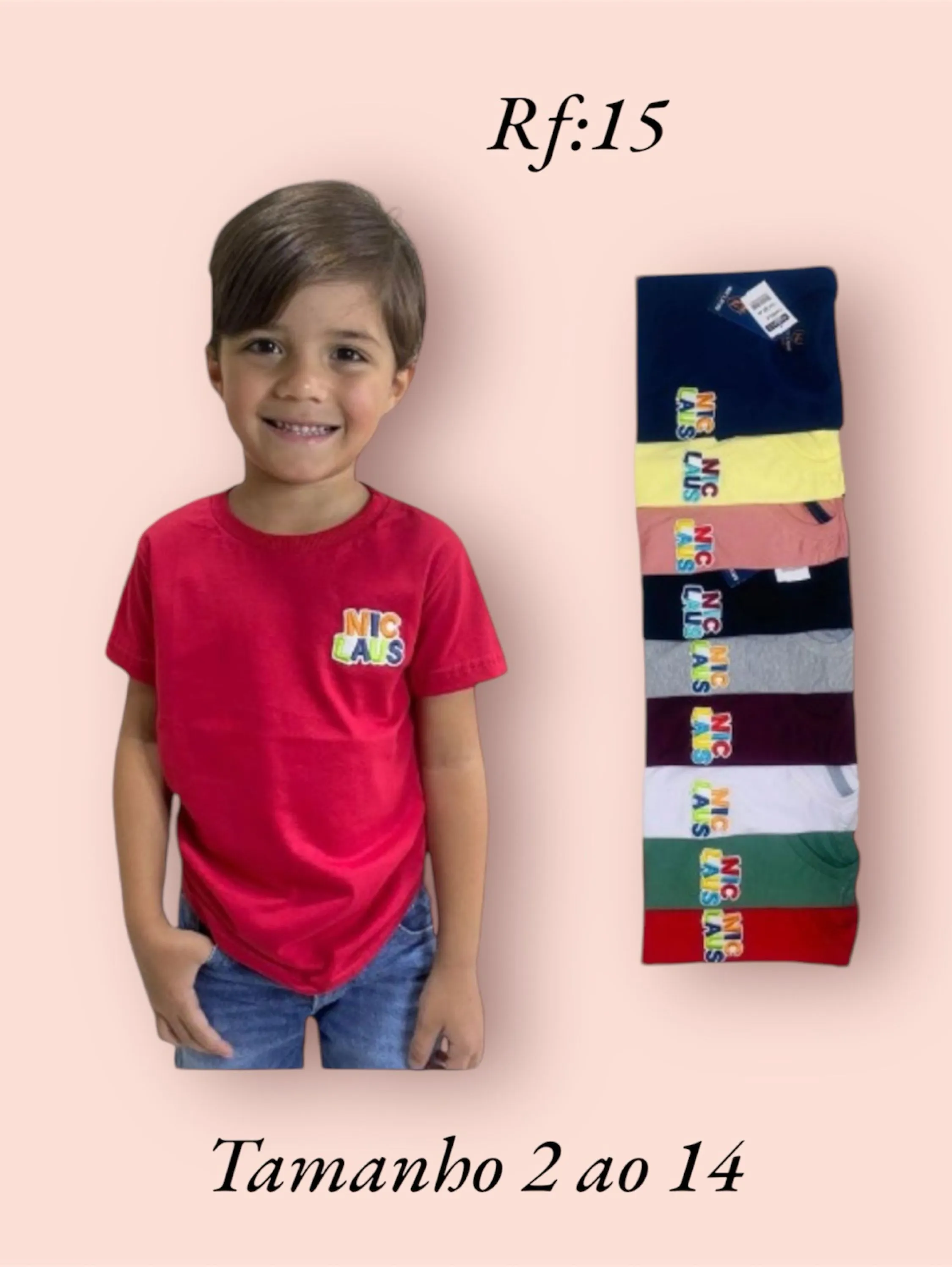 Camiseta infantil e juvenil masculina