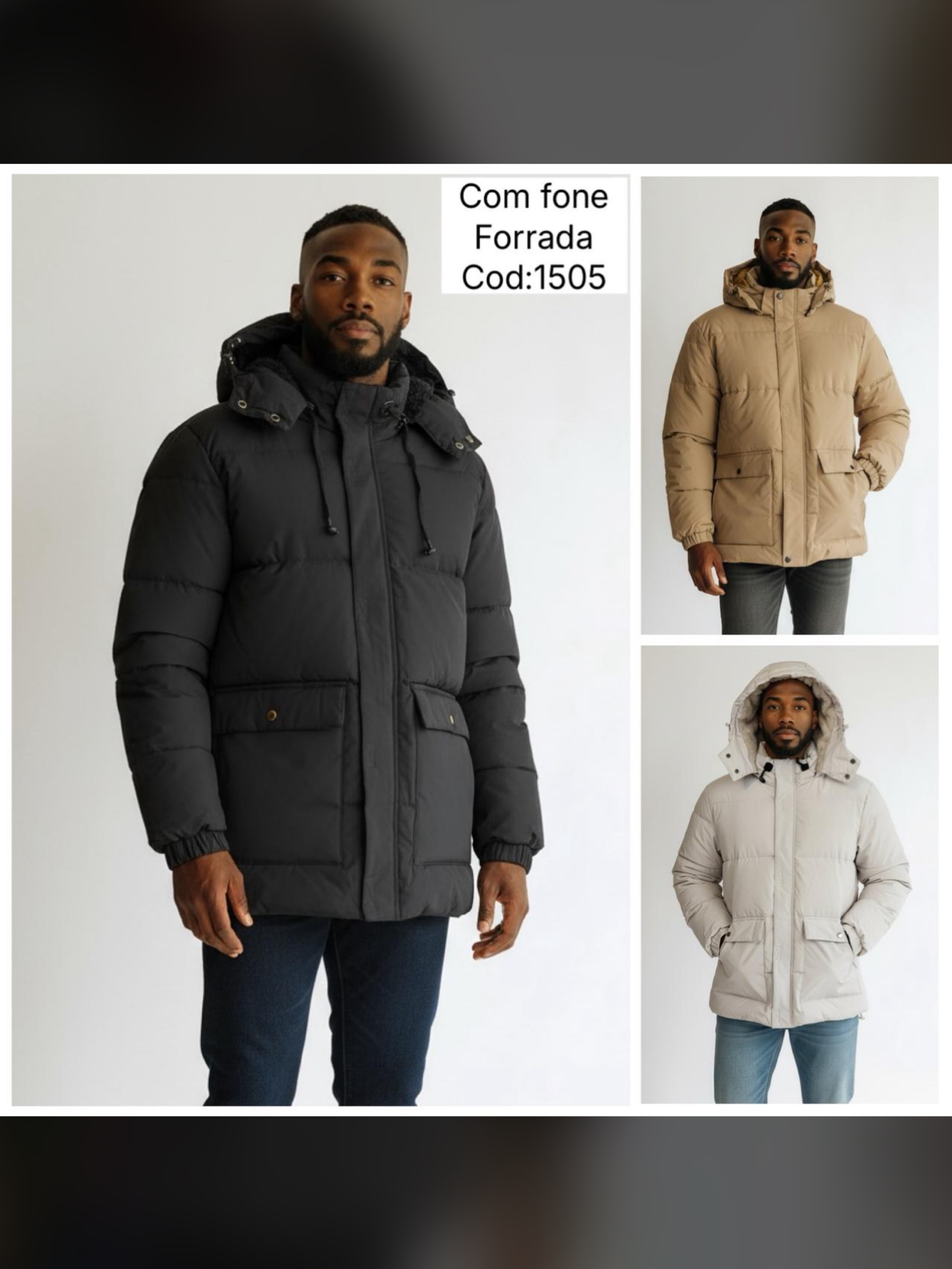 Jaqueta masculina com forro