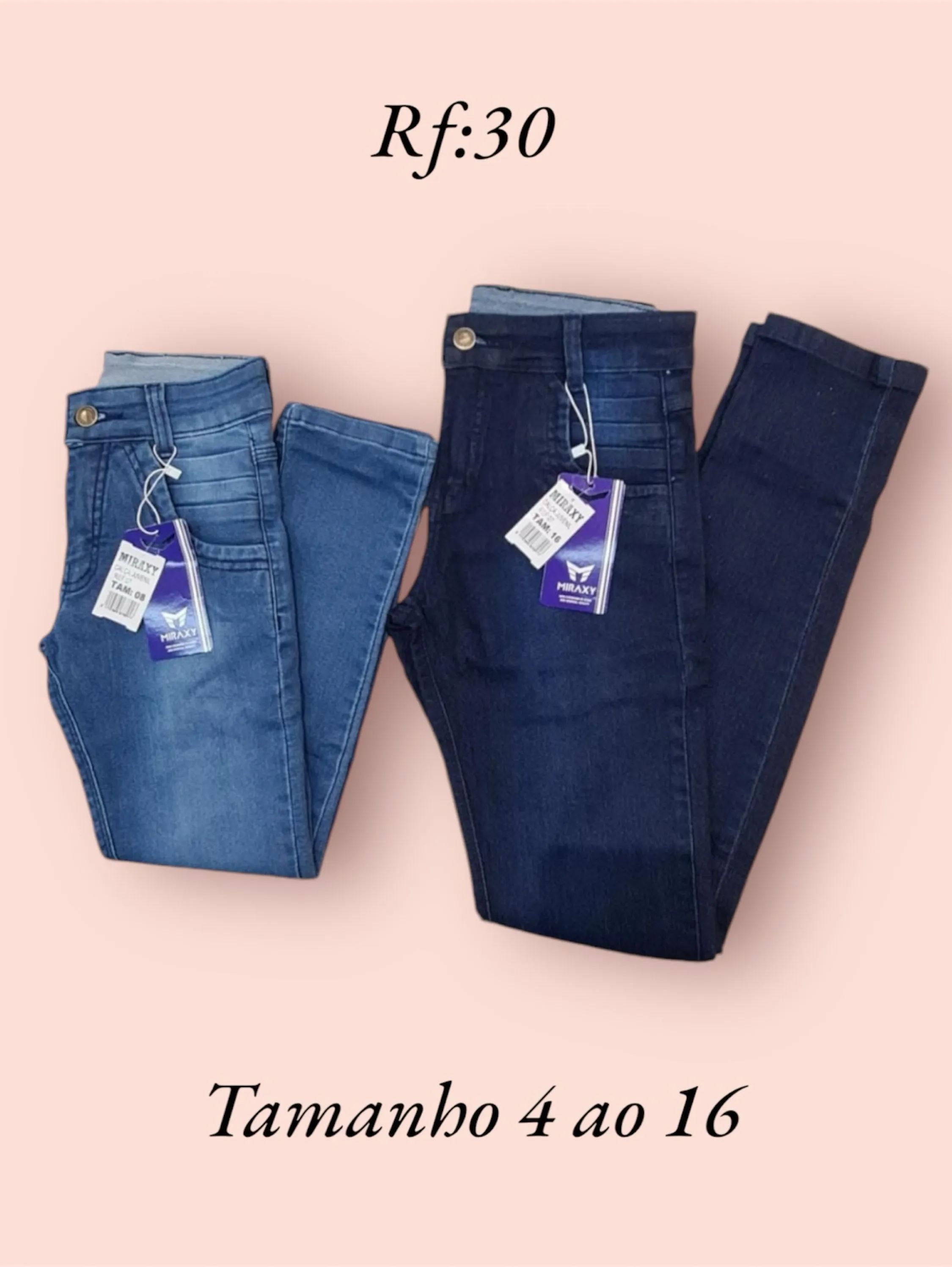 Calça jeans infantil e juvenil masculina