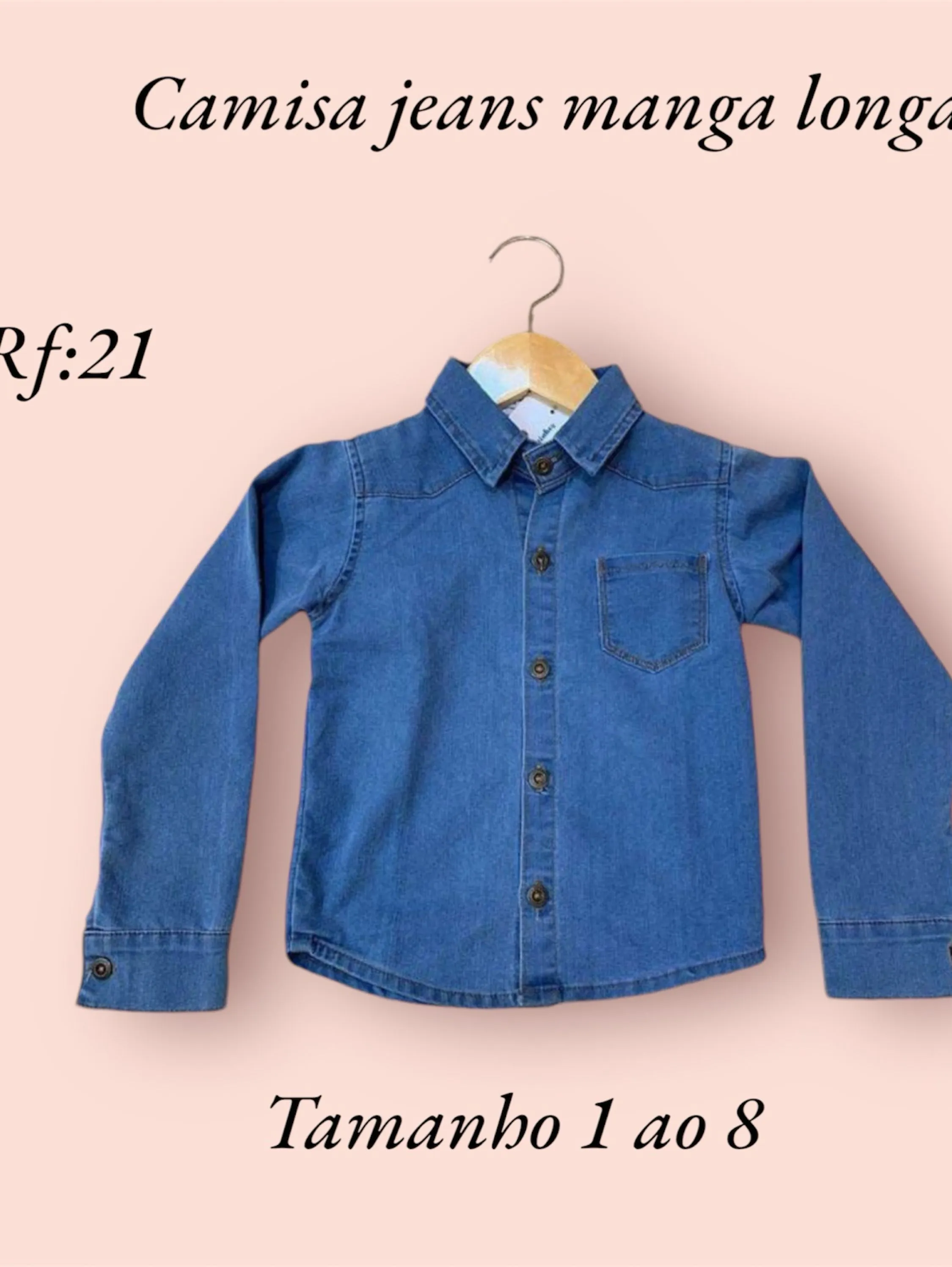 Camisa jeans infantil