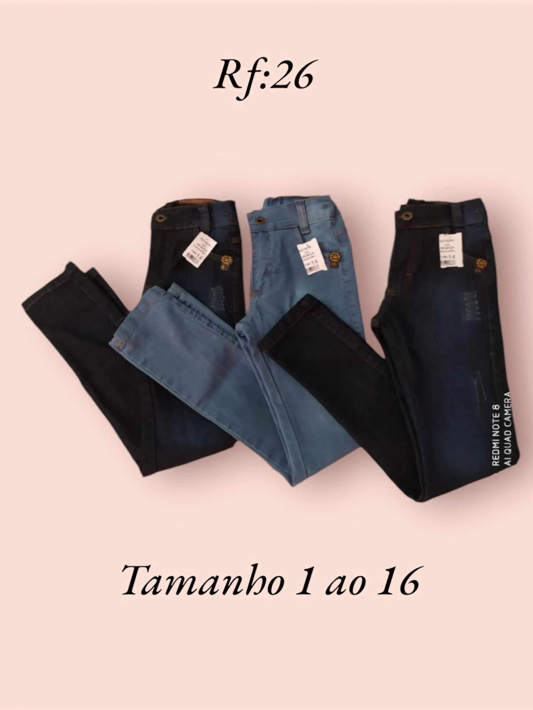 Calça jeans infantil e juvenil masculina