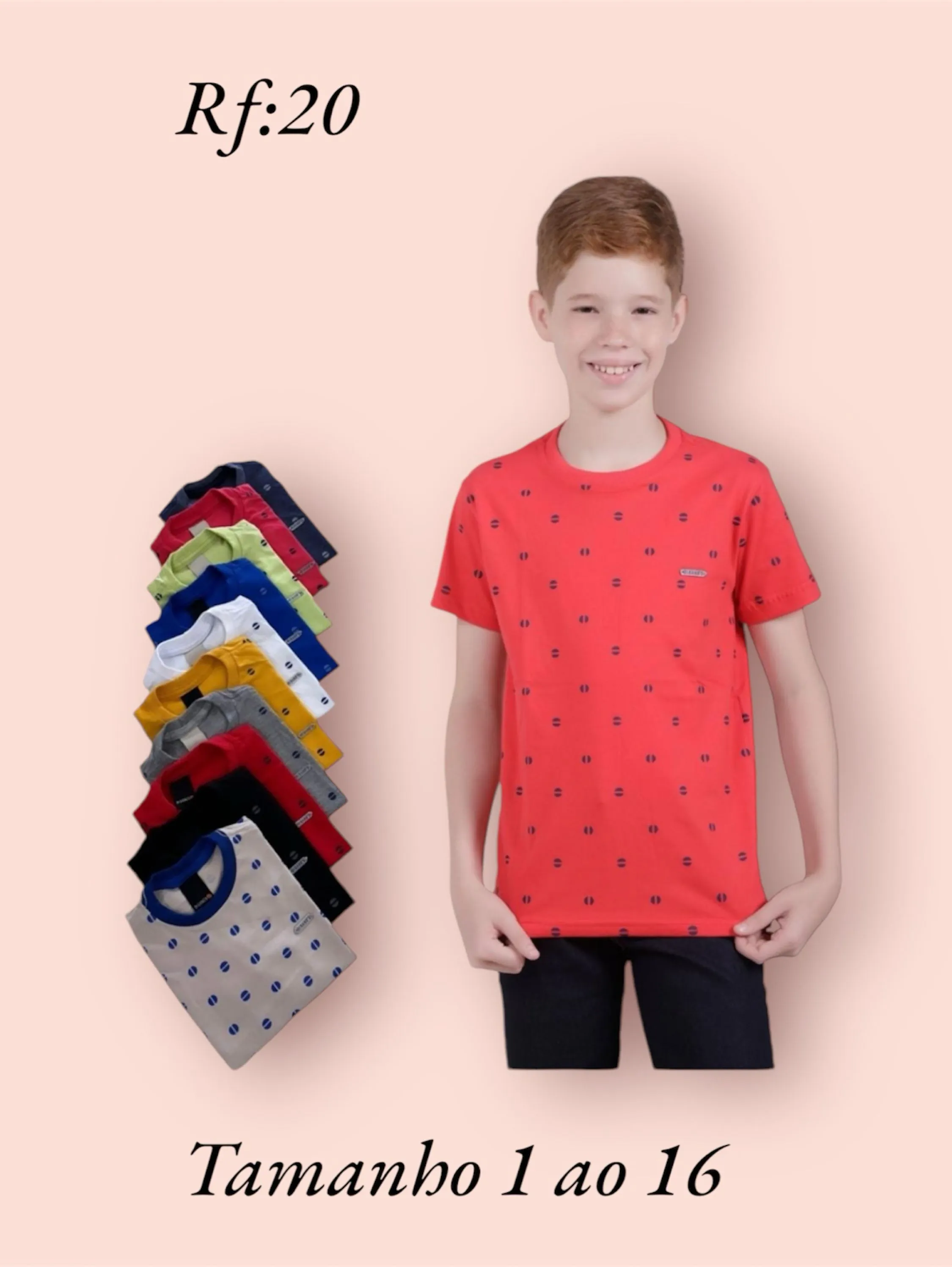 Camiseta infantil e juvenil masculina