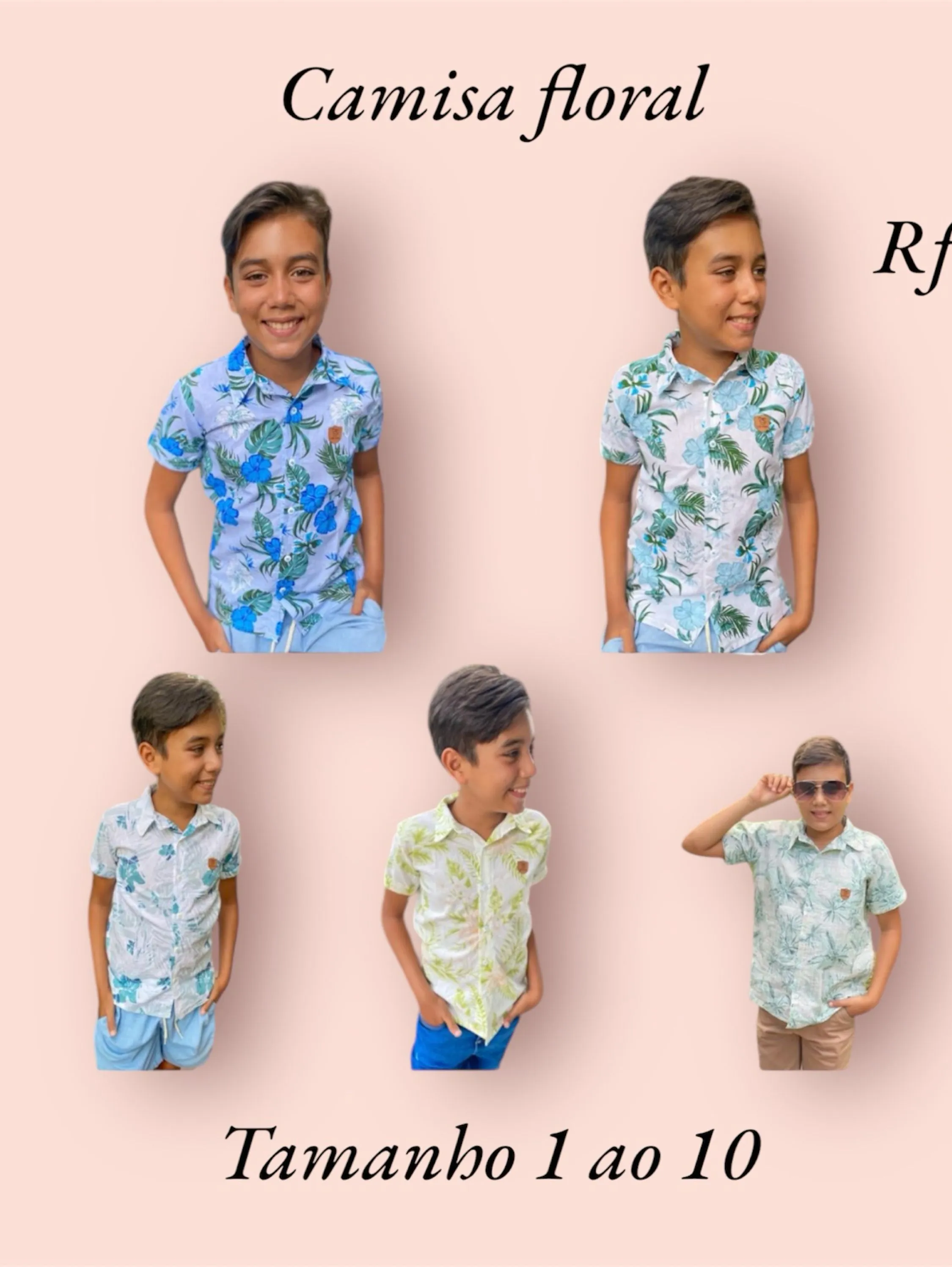 Camisa infantil floral