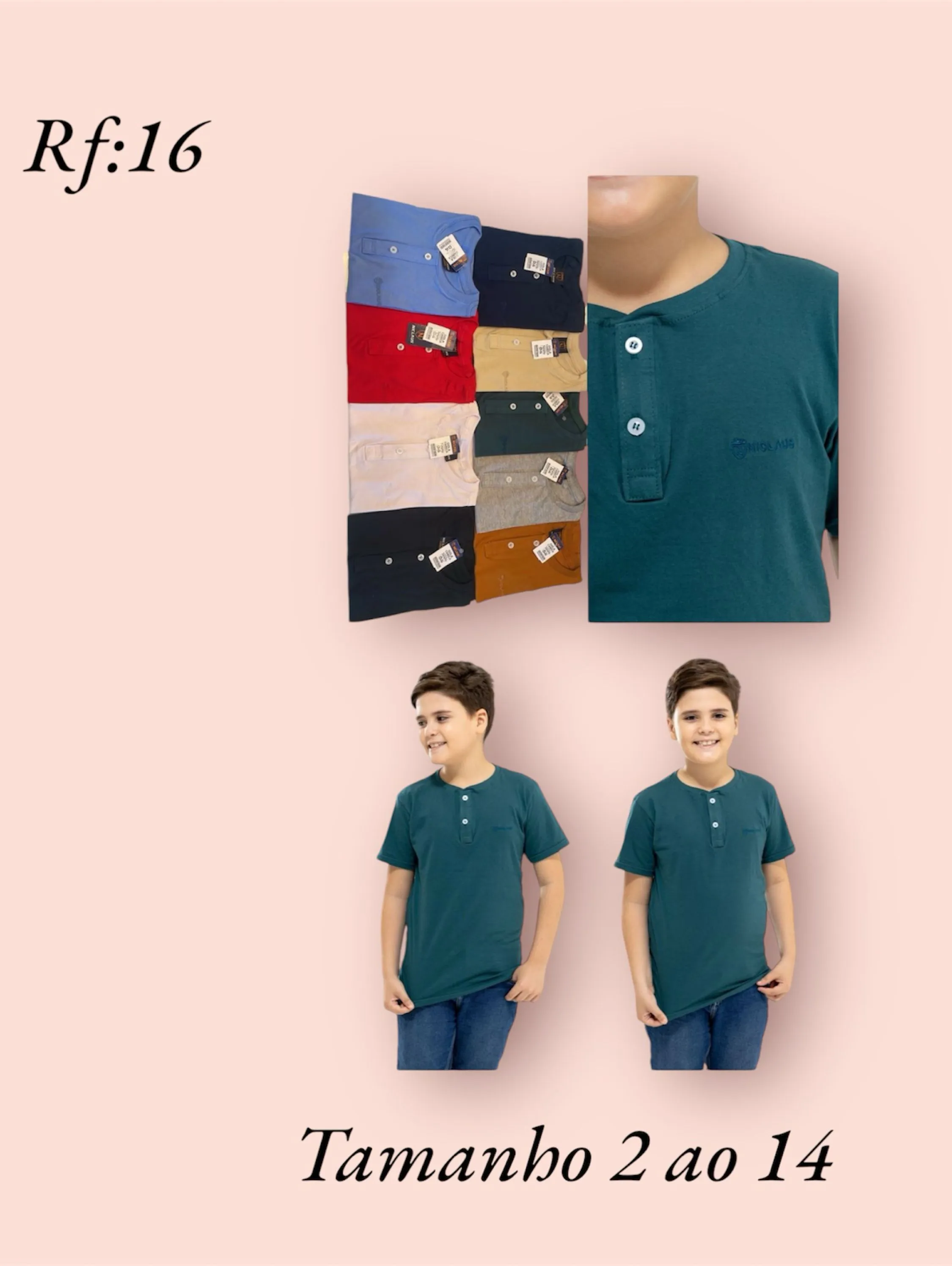 Camiseta infantil e juvenil masculina