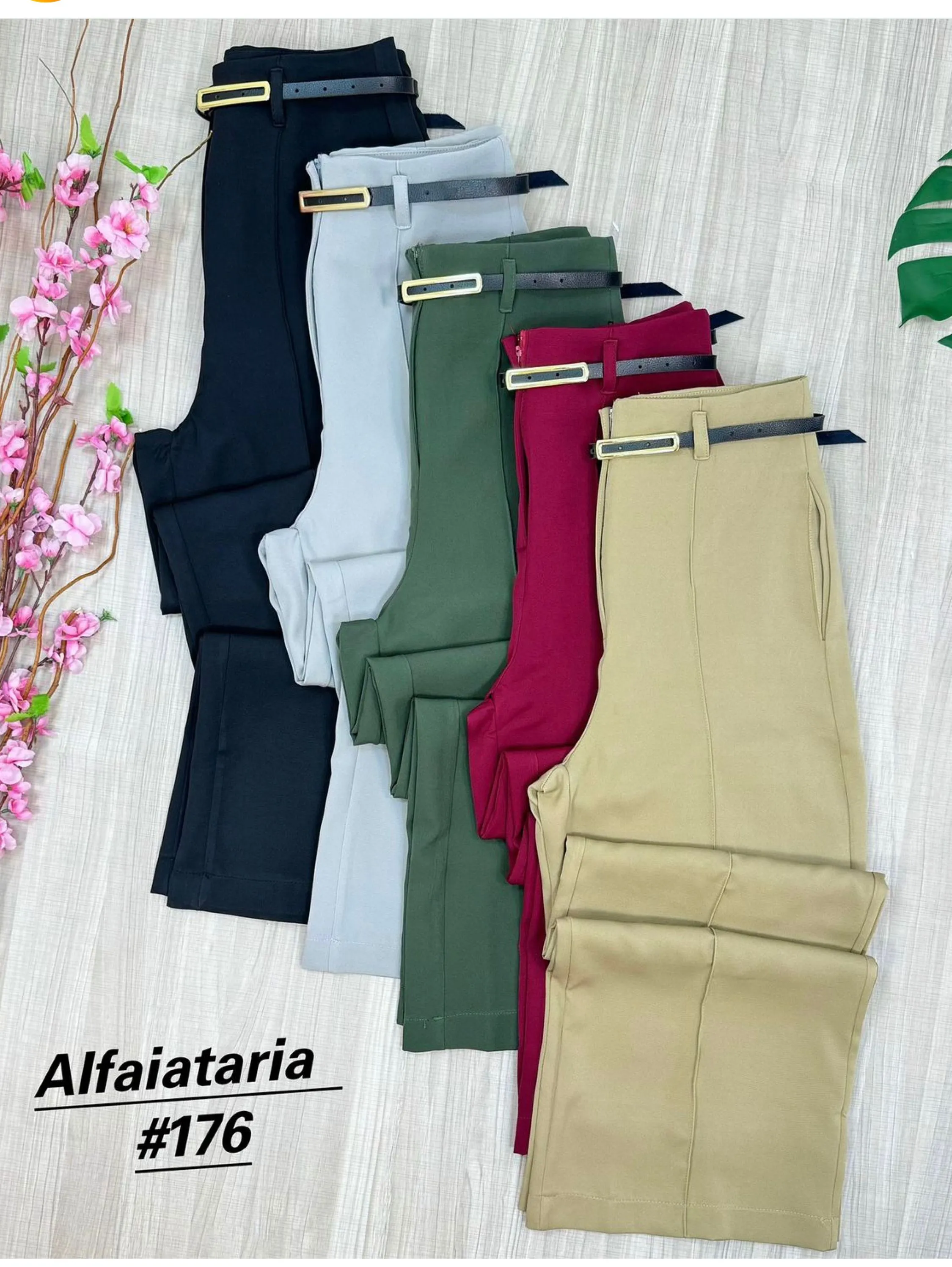 Calça pantalona alfaiataria p m g fdxj