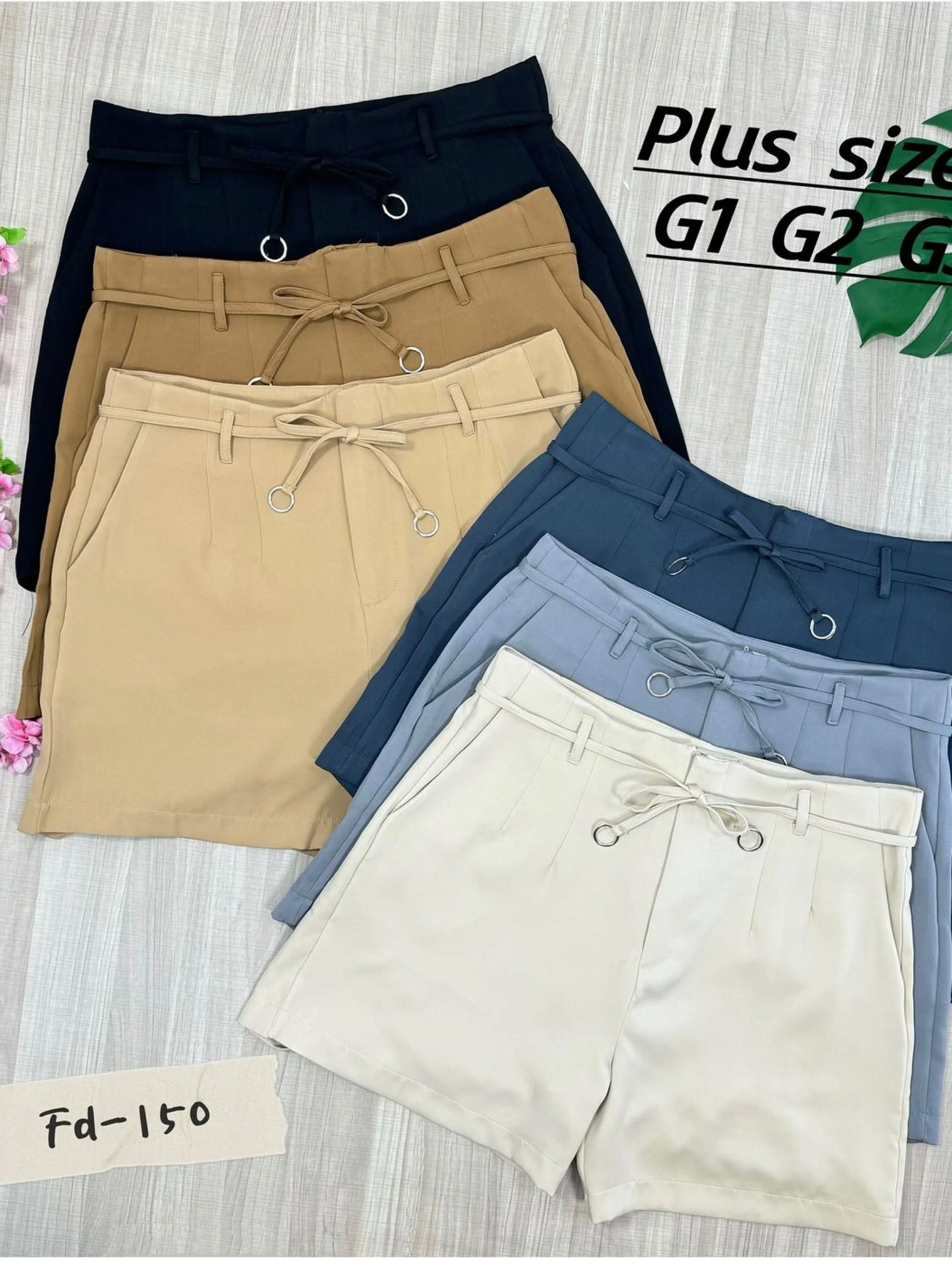 Short Plus size de alfaiataria G1 G2 G3 fdxj