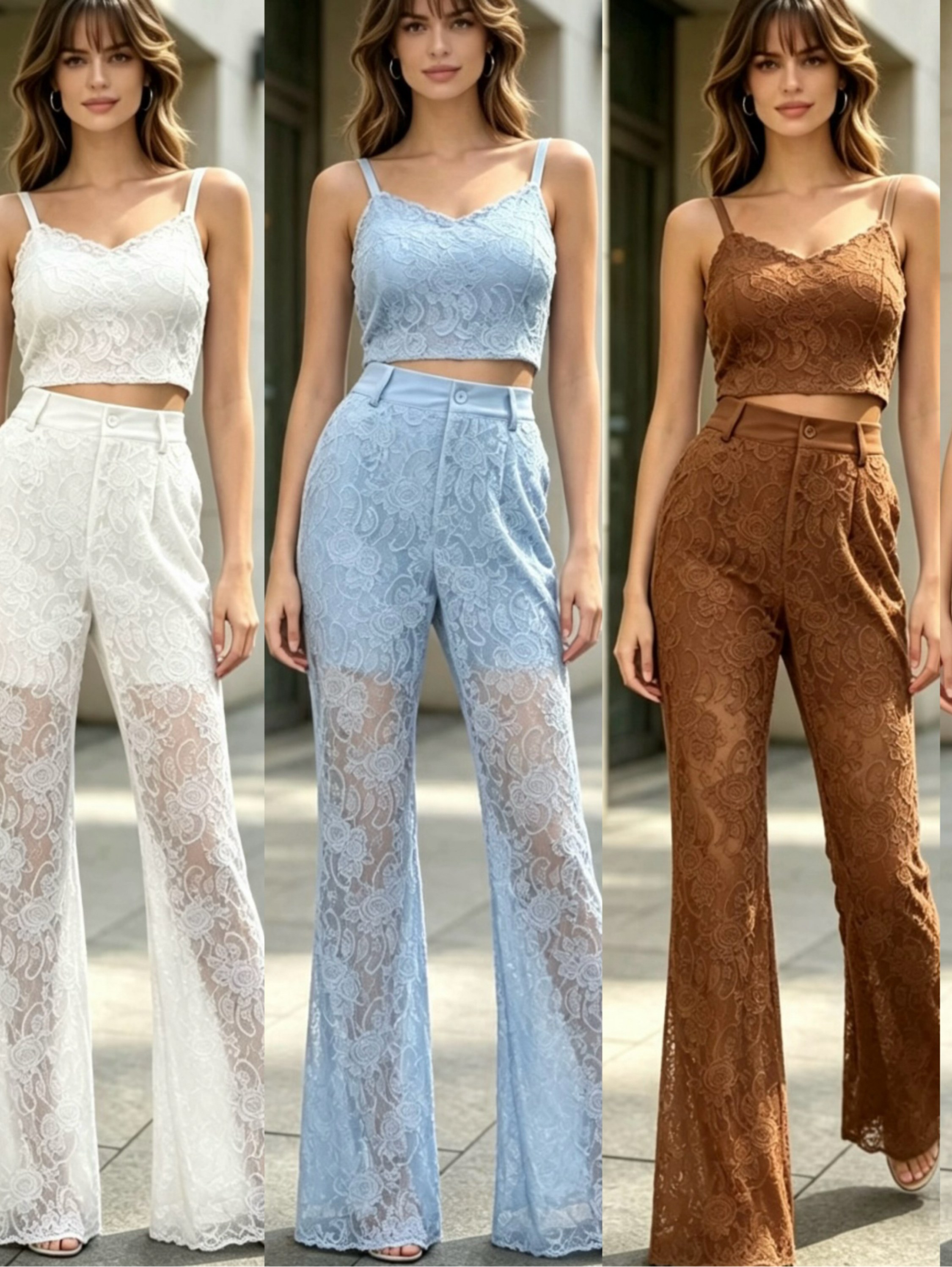 Conjunto renda forrado social muito linda