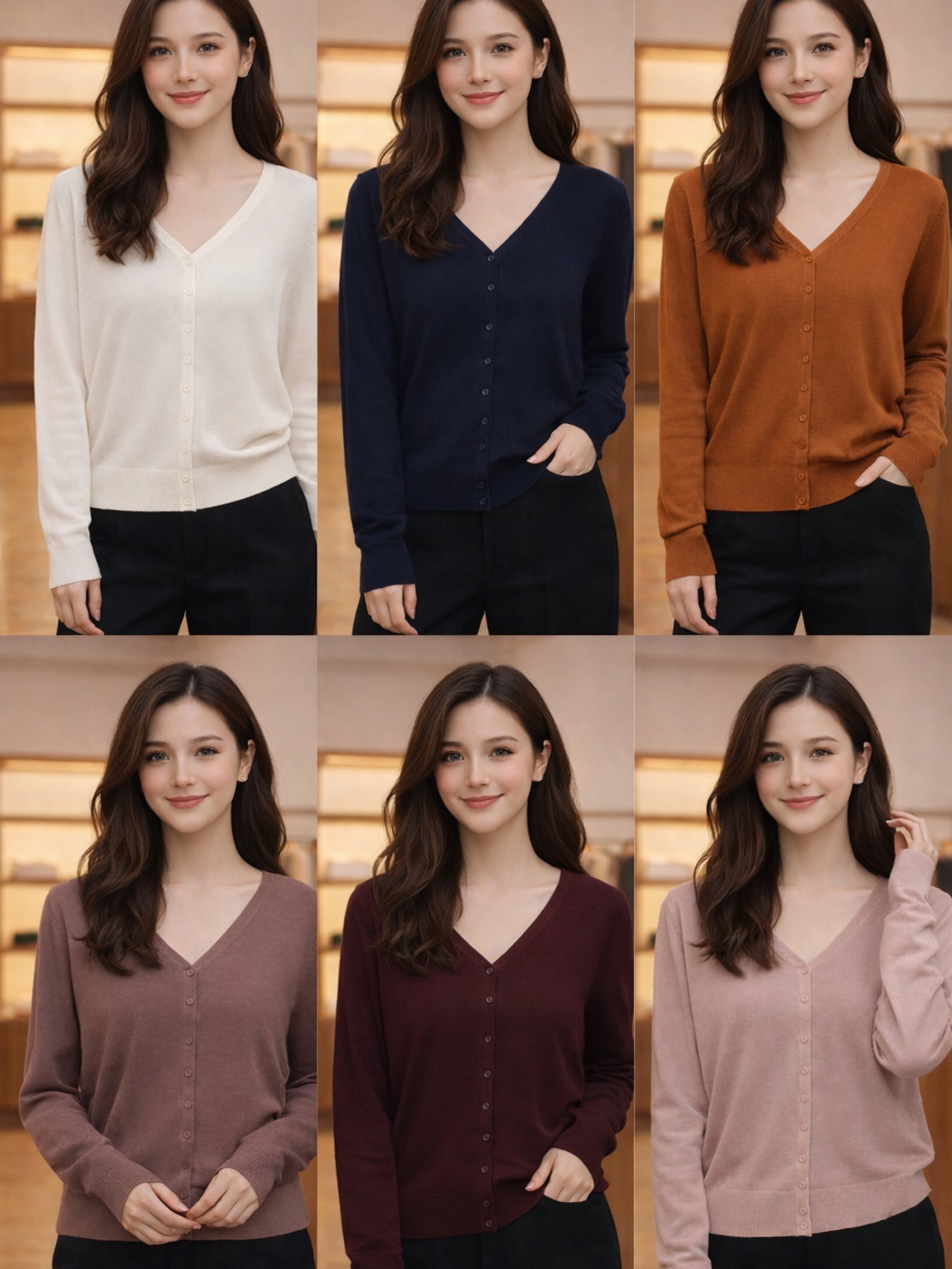 Blusa Gardigan com botão aberto motal macio novidade linda