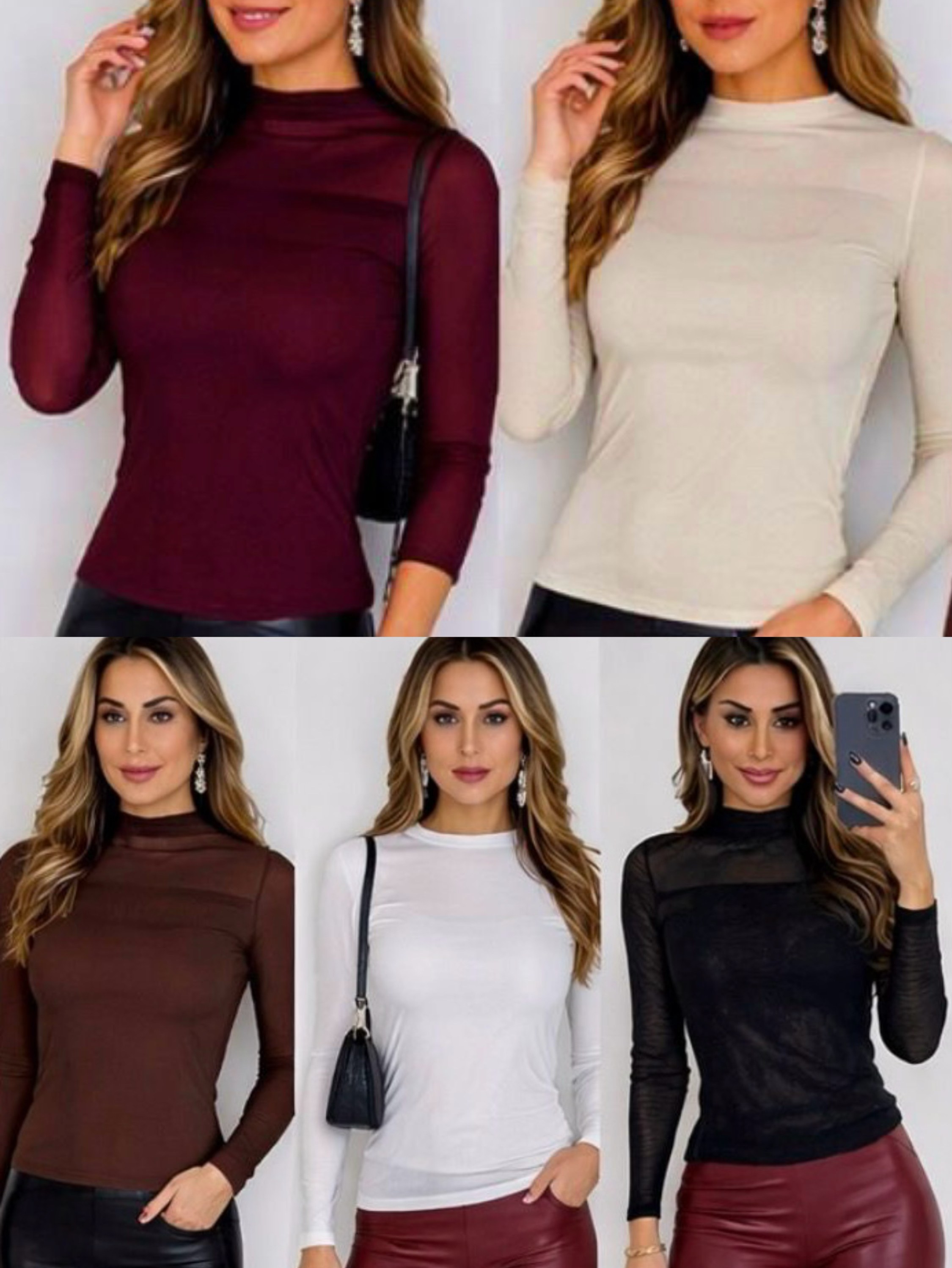 Blusa tule com algudao malha social muito linda