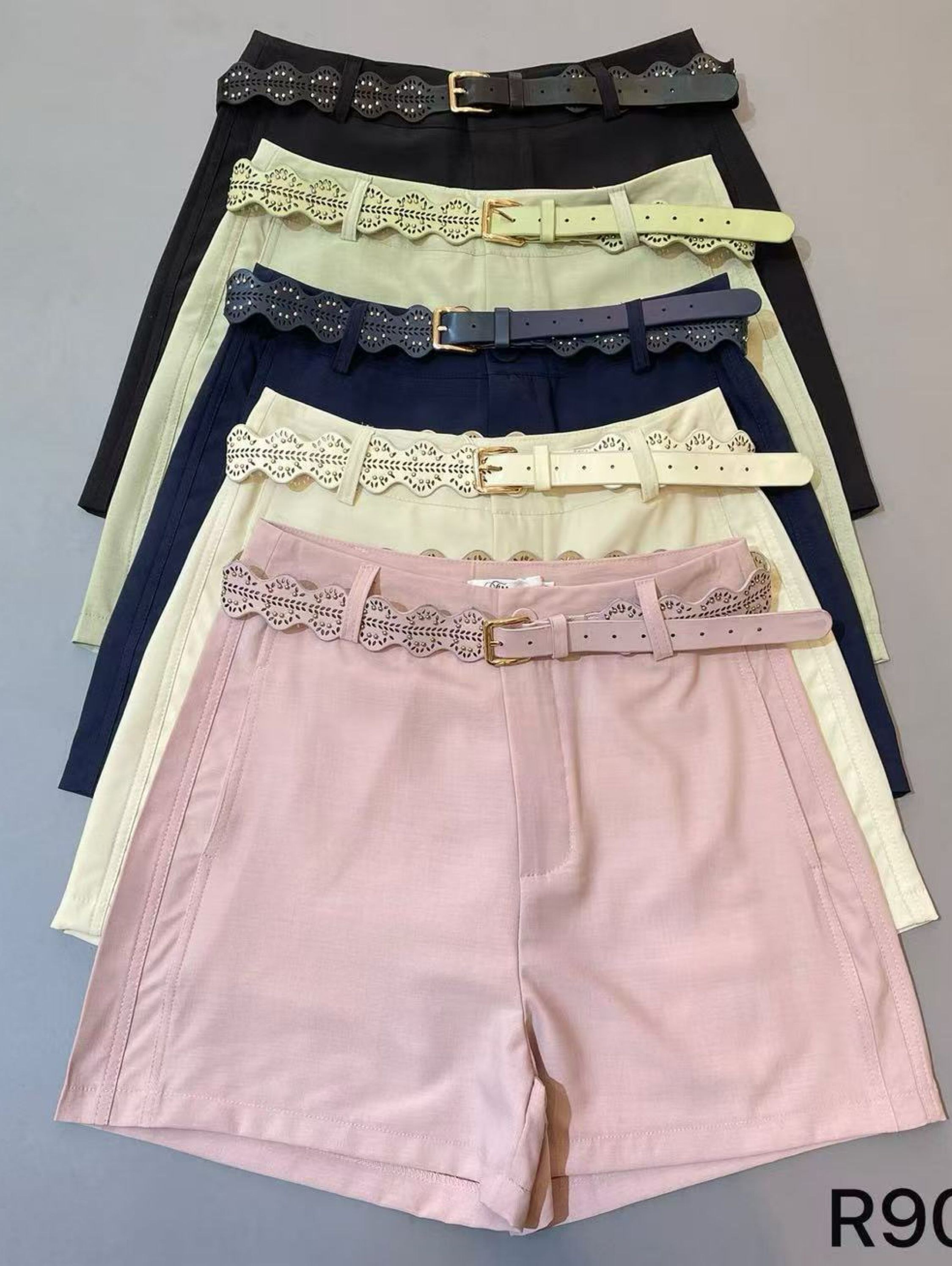 Short linho de varão com cinto social novidade linda