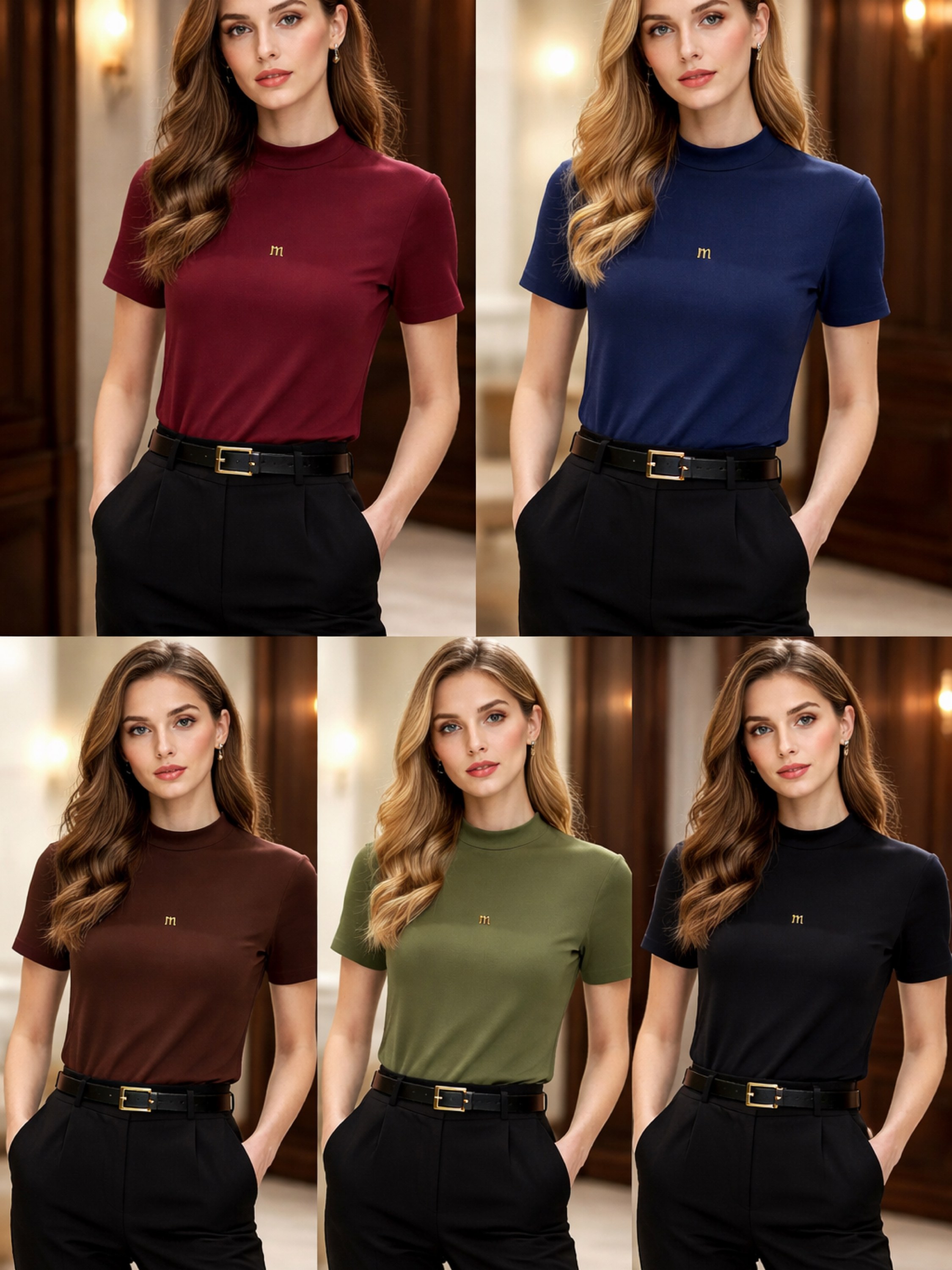 Blusa tule manda curta social tem elateca novidade