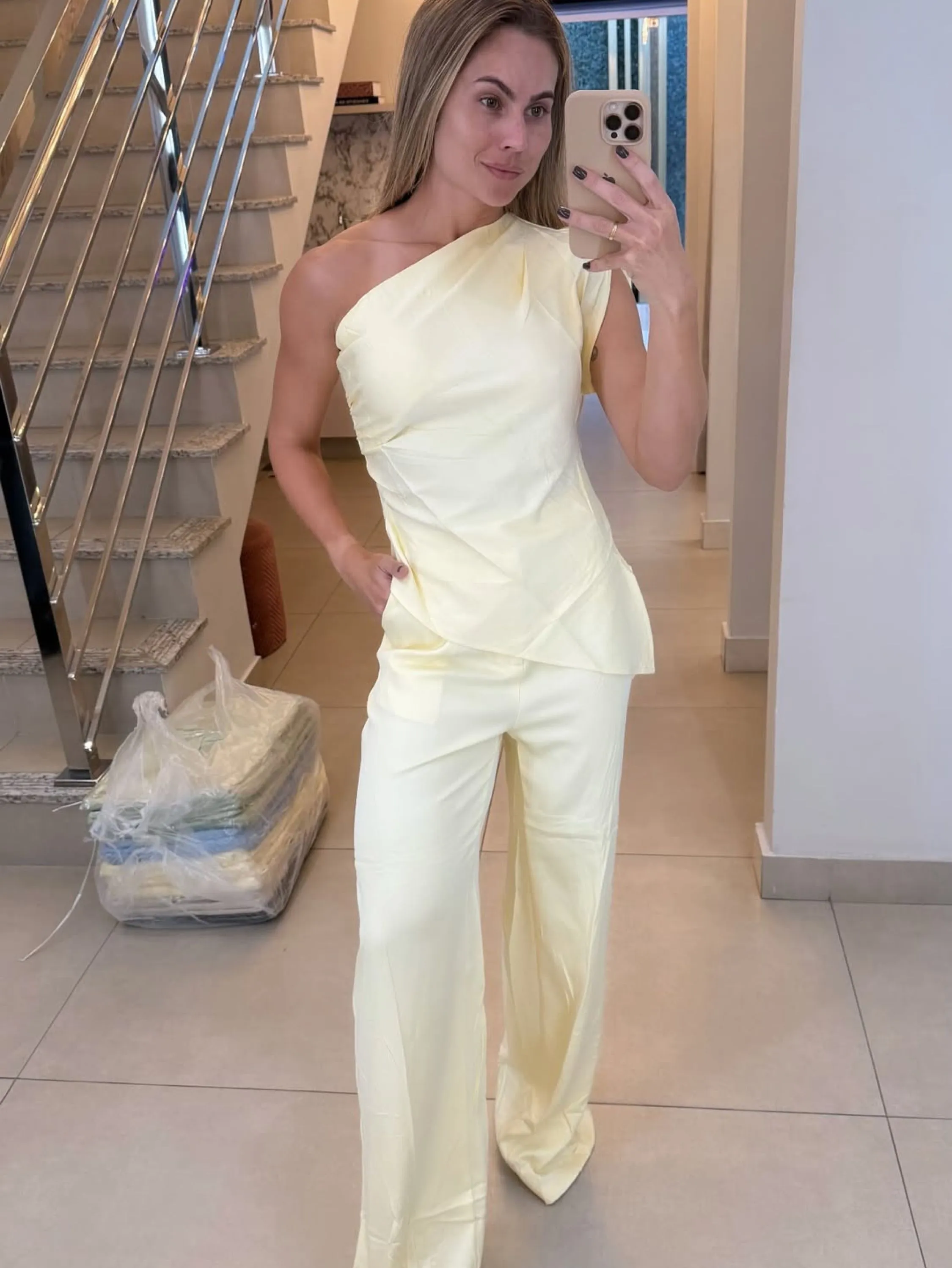 Conjunto linho novo cores verão social novidade linda