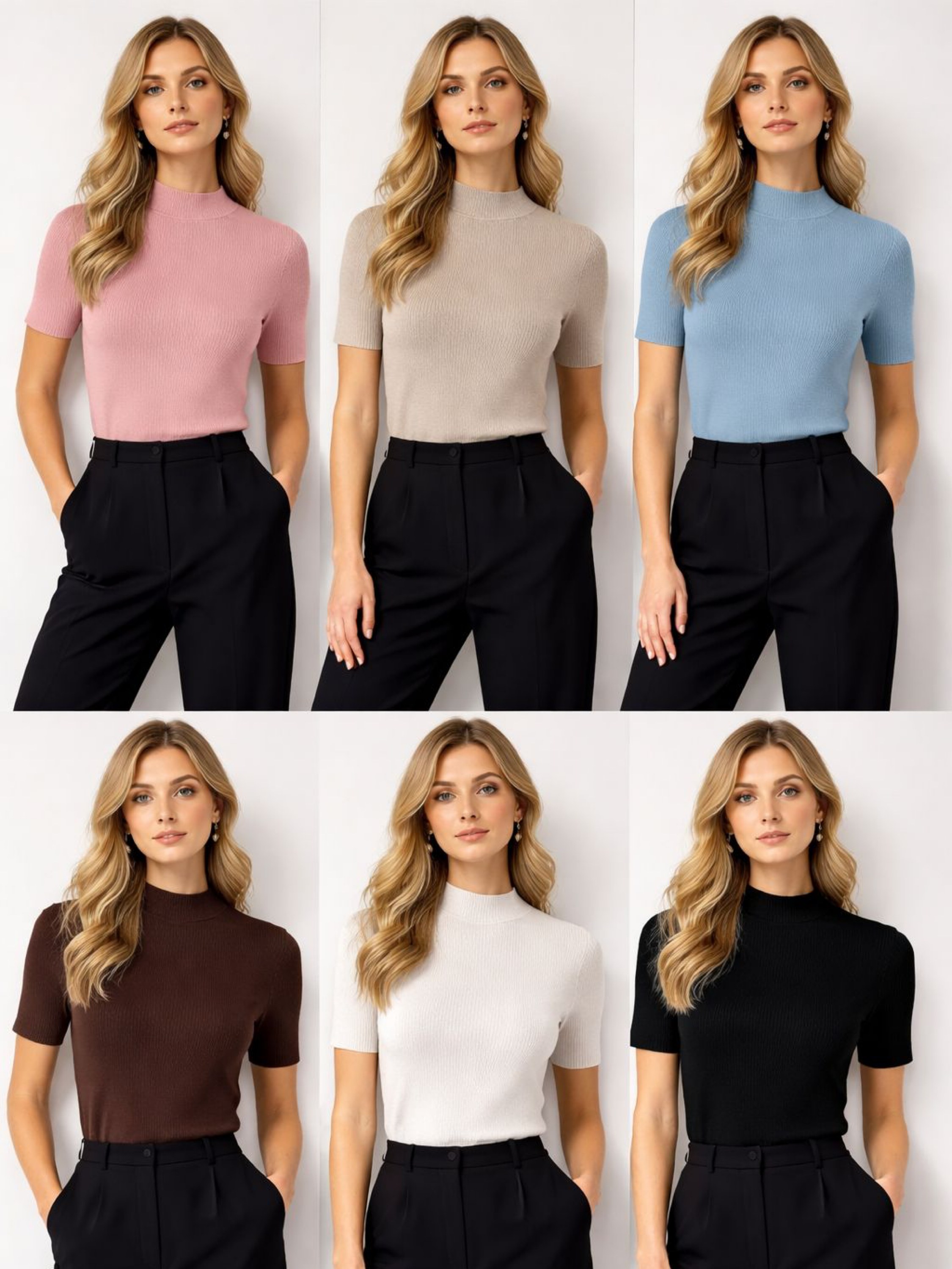 Blusa motal maio gola alto social novidade linda