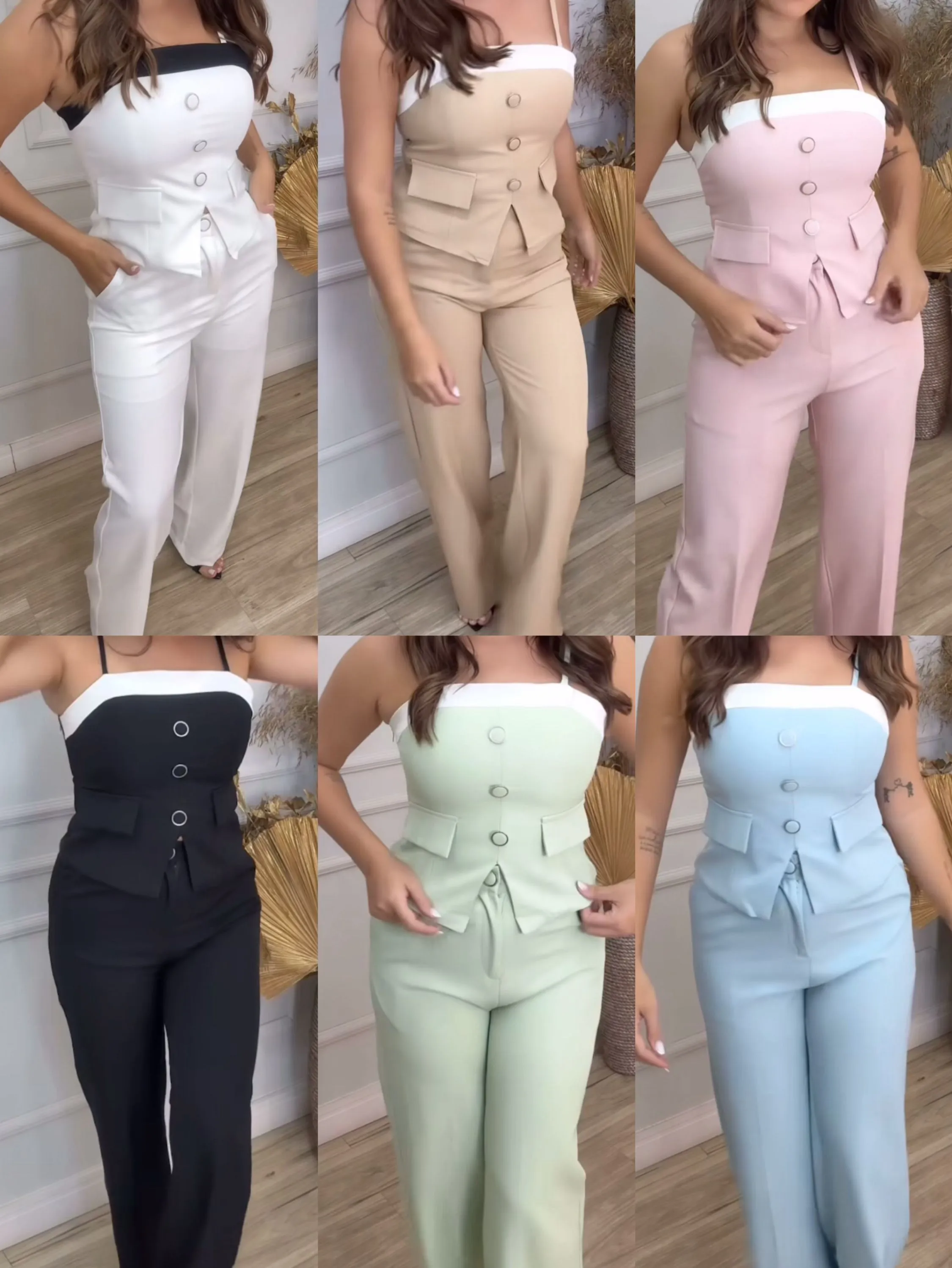 Conjunto linho novo social bem linda