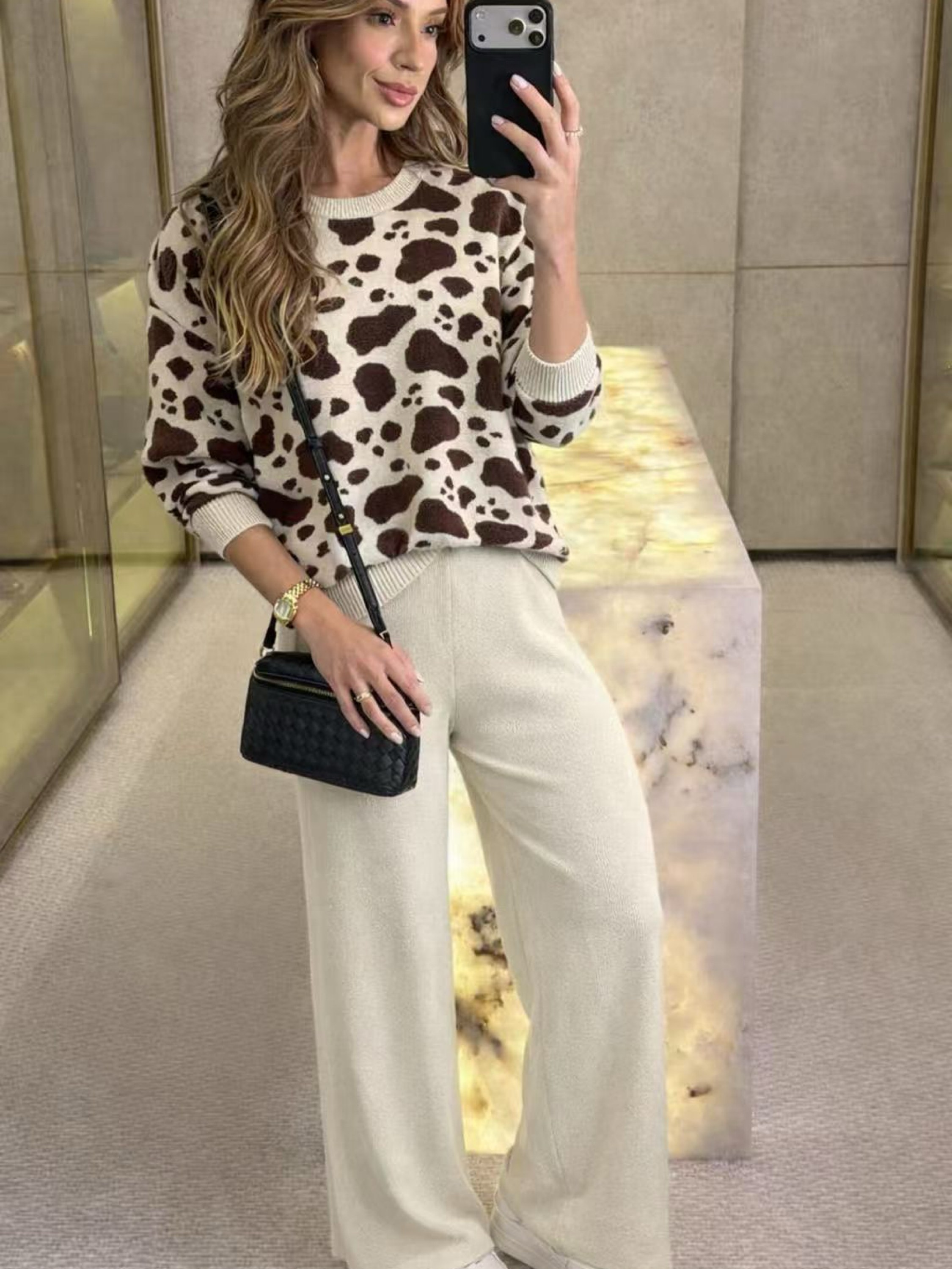 Conjunto motal macio blusa esdanpar onça linda