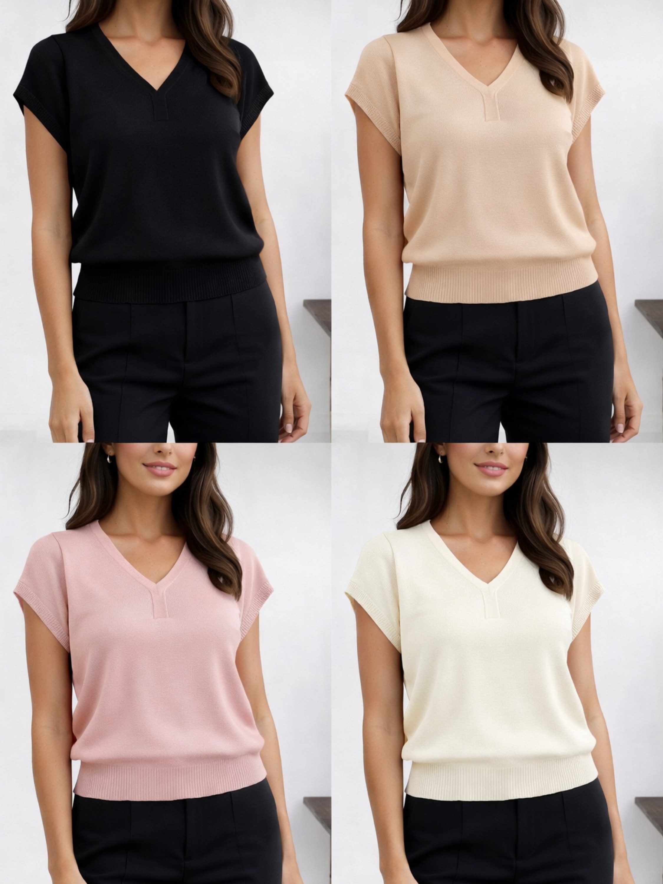 Blusa motal gelada social veste bem novidade linda