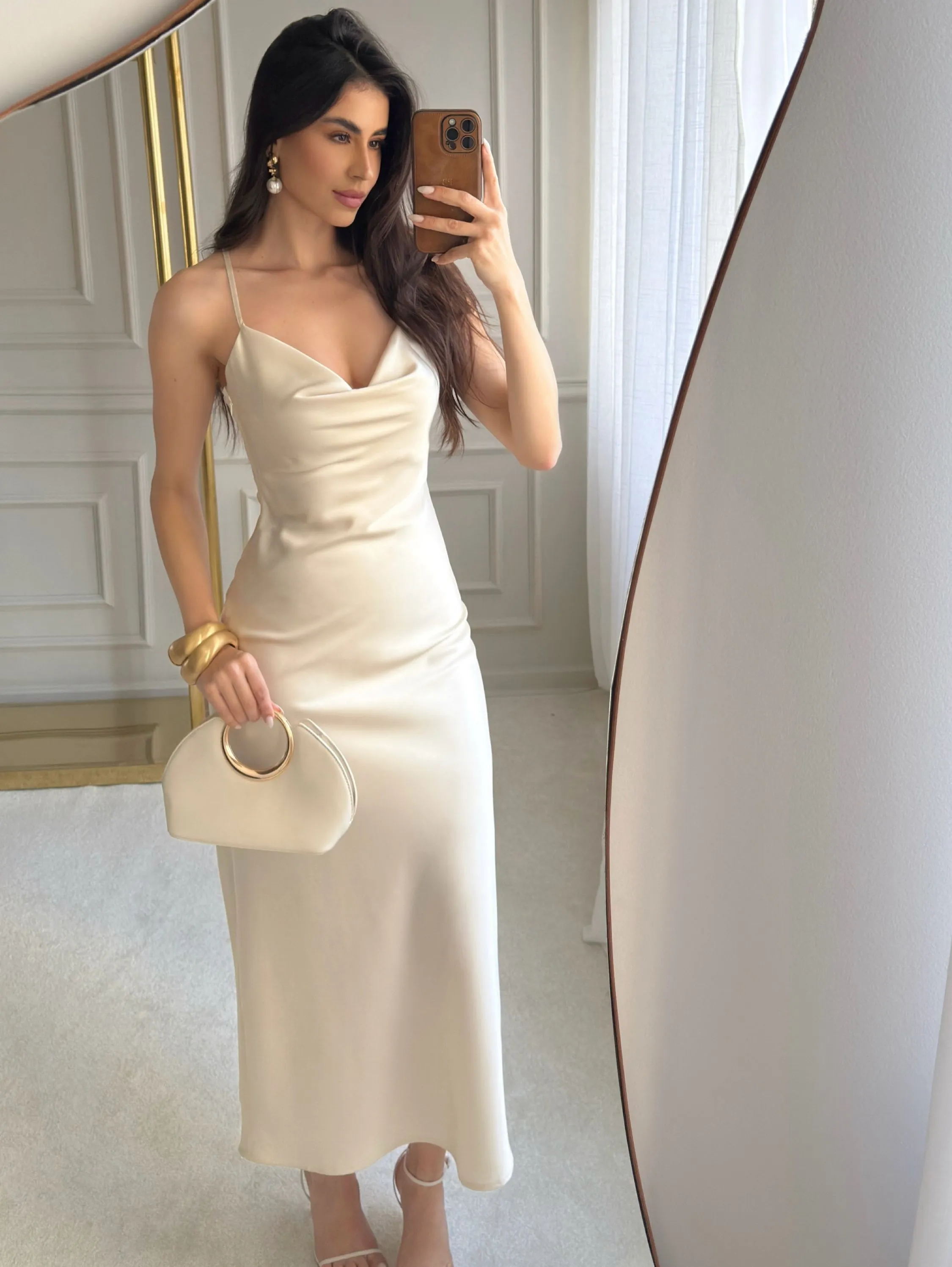 Vestido ceda longo social novidade muito linda