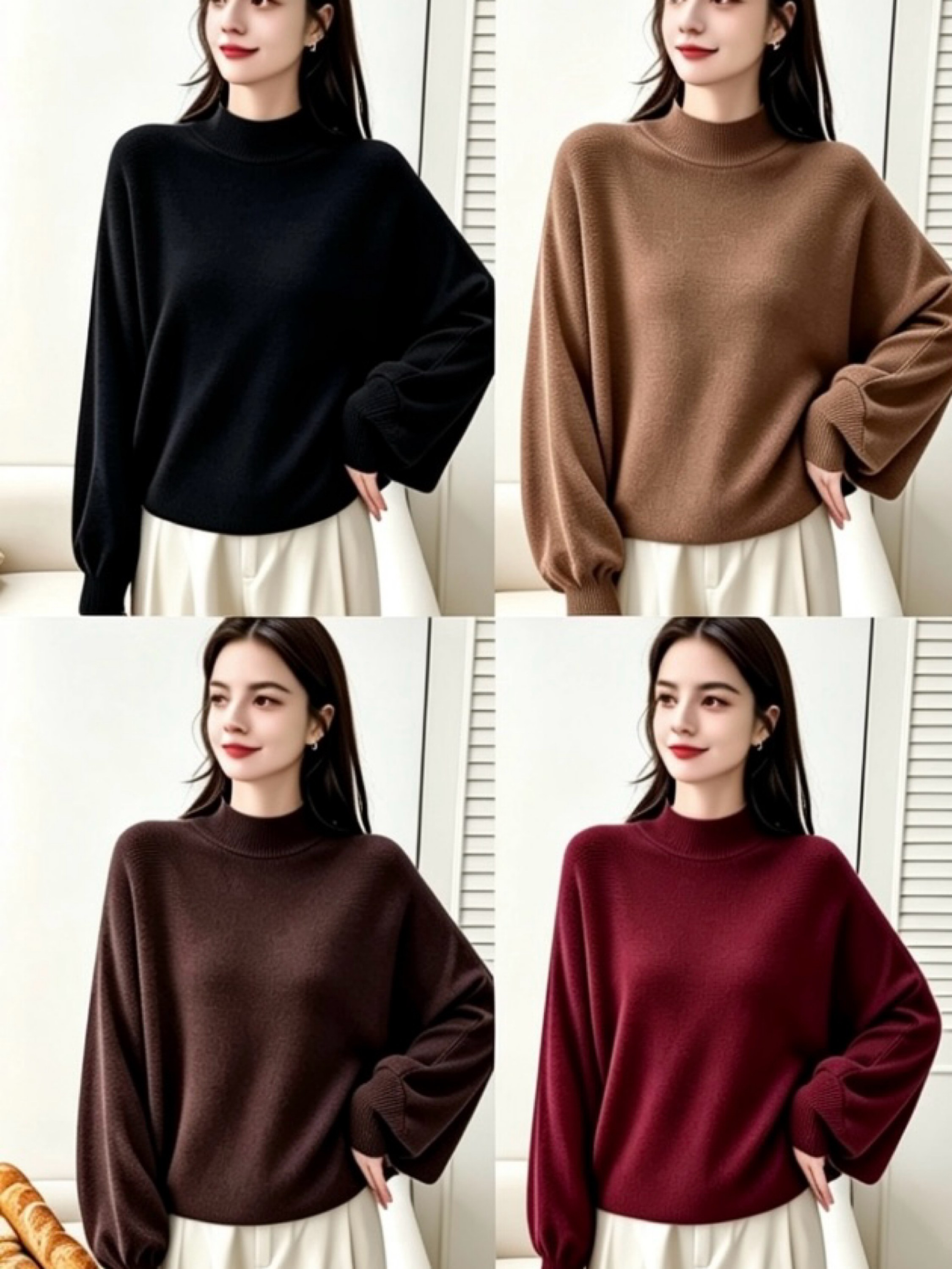 Blusa motal macio gola meio alto novidade linda
