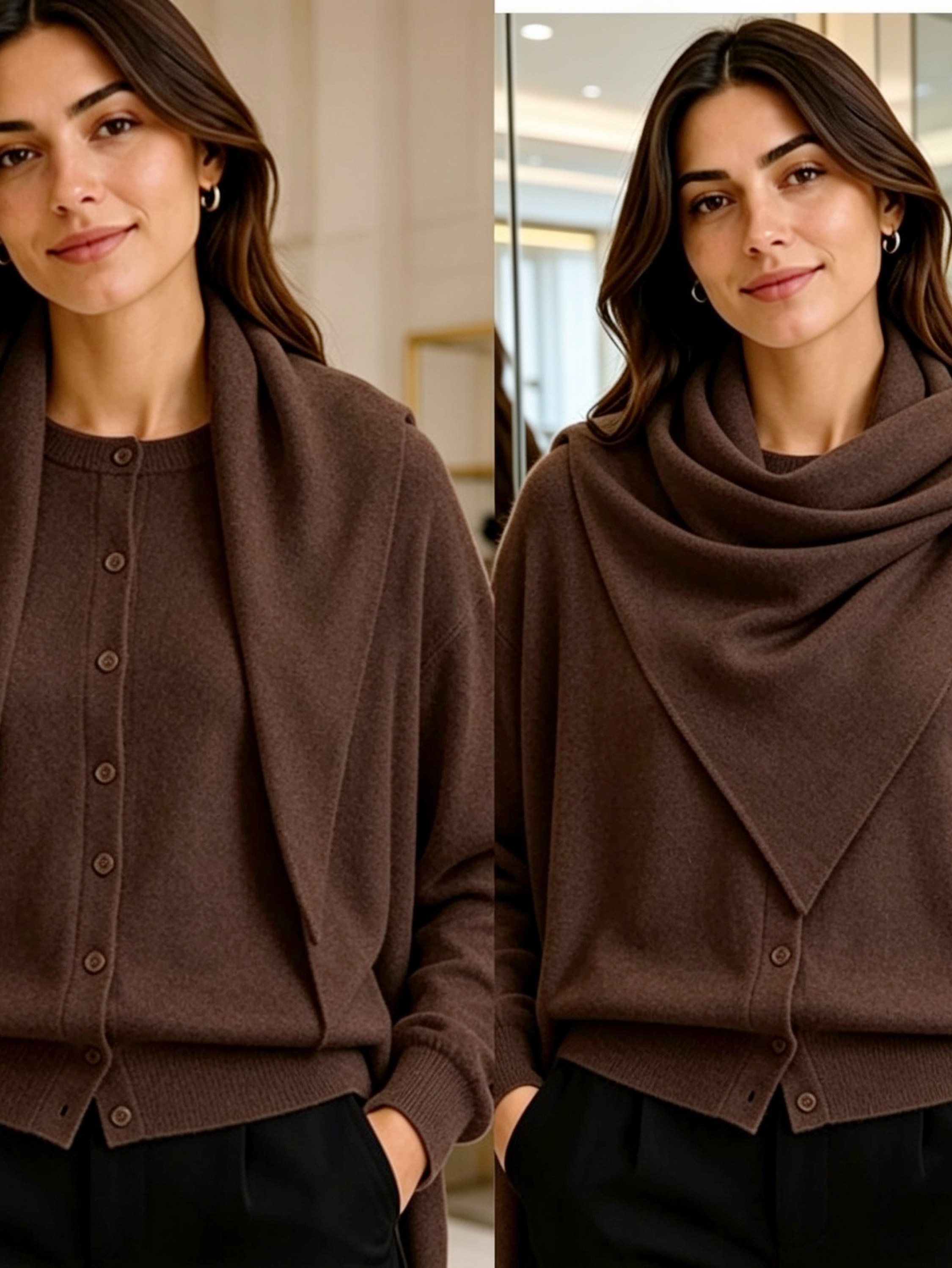 Blusa motal com botão grosso com lenço novo linda