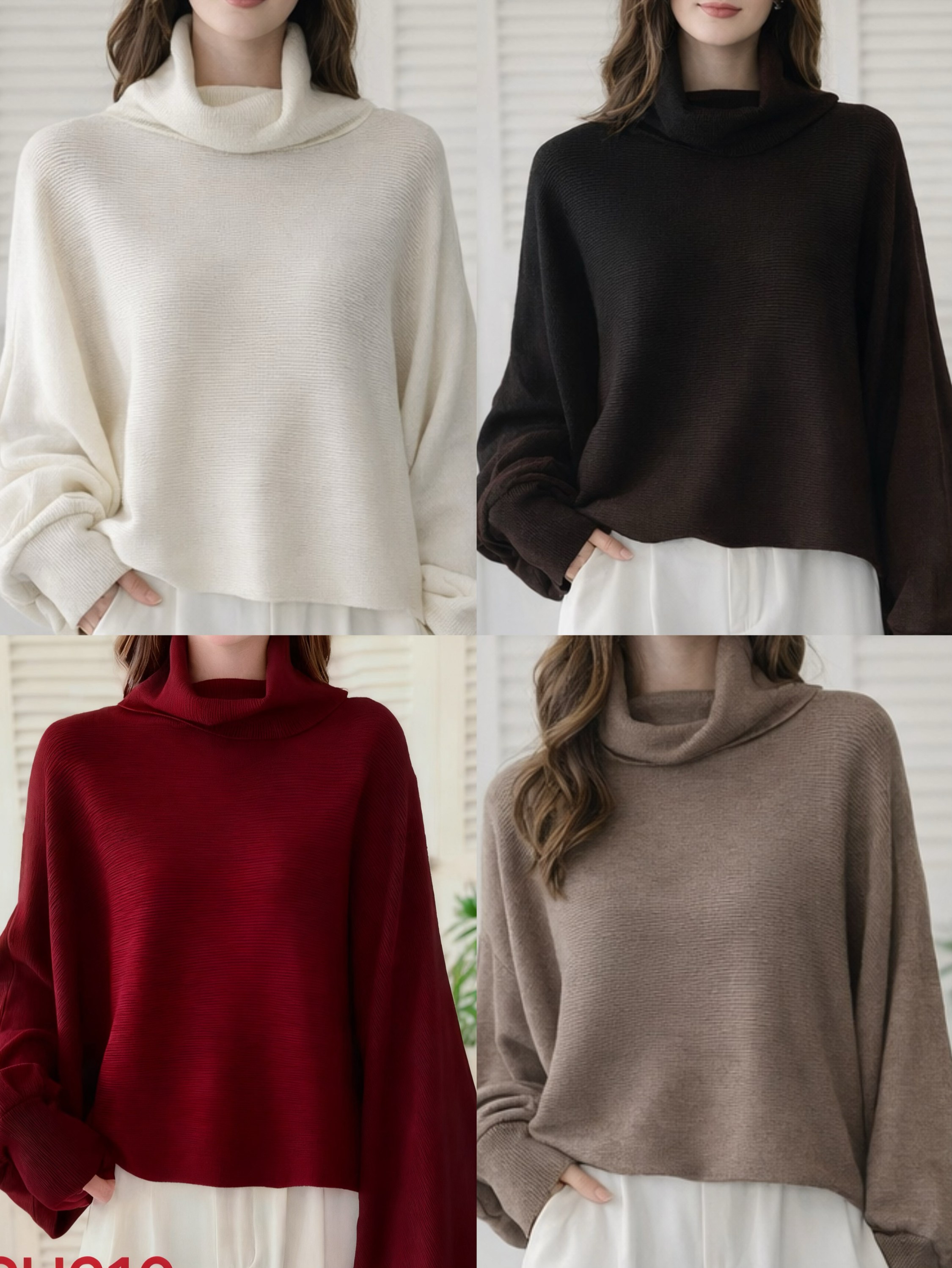 Blusa gola alto motal macio social novidade linda