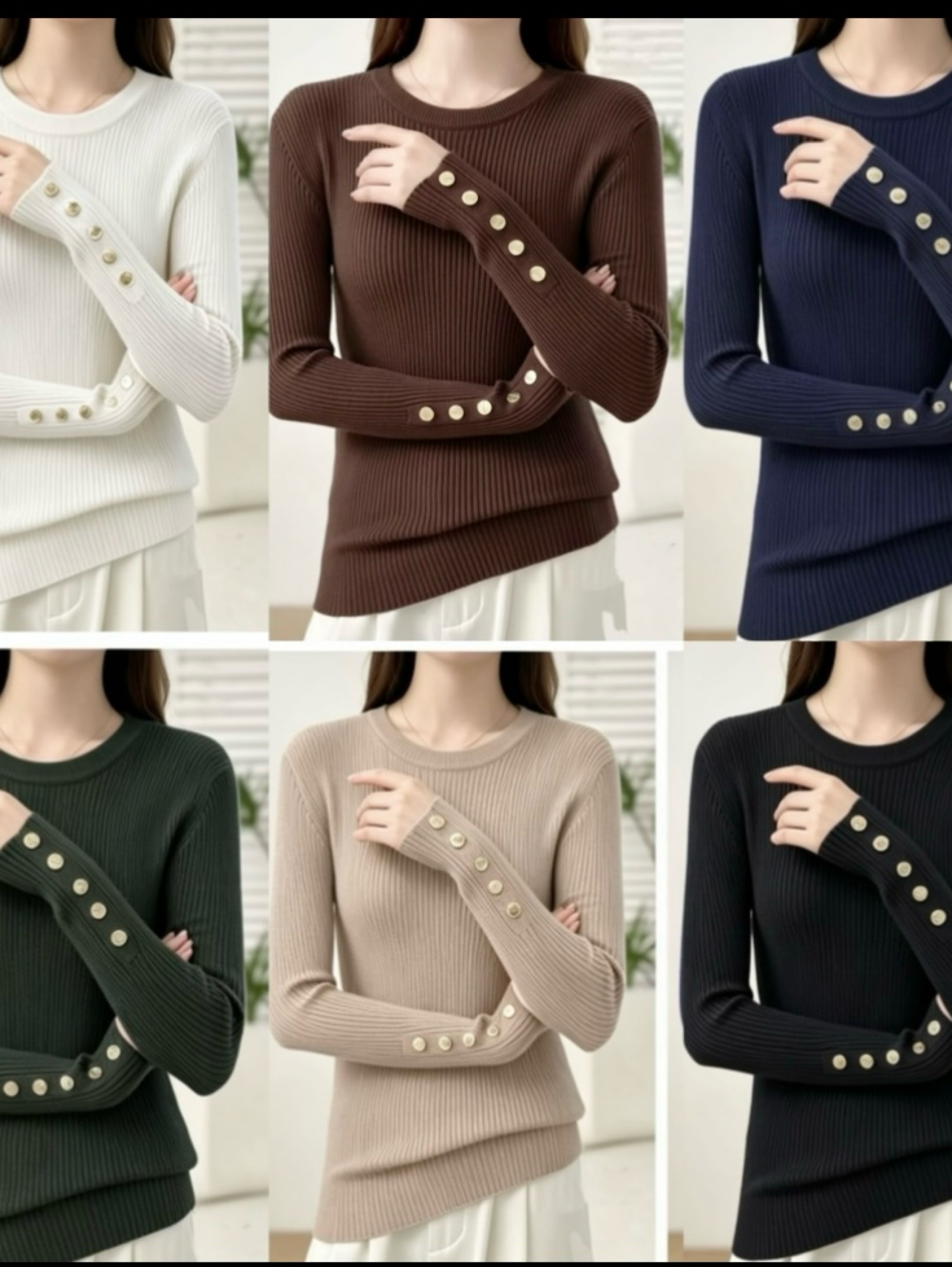 Blusa motal manga botão