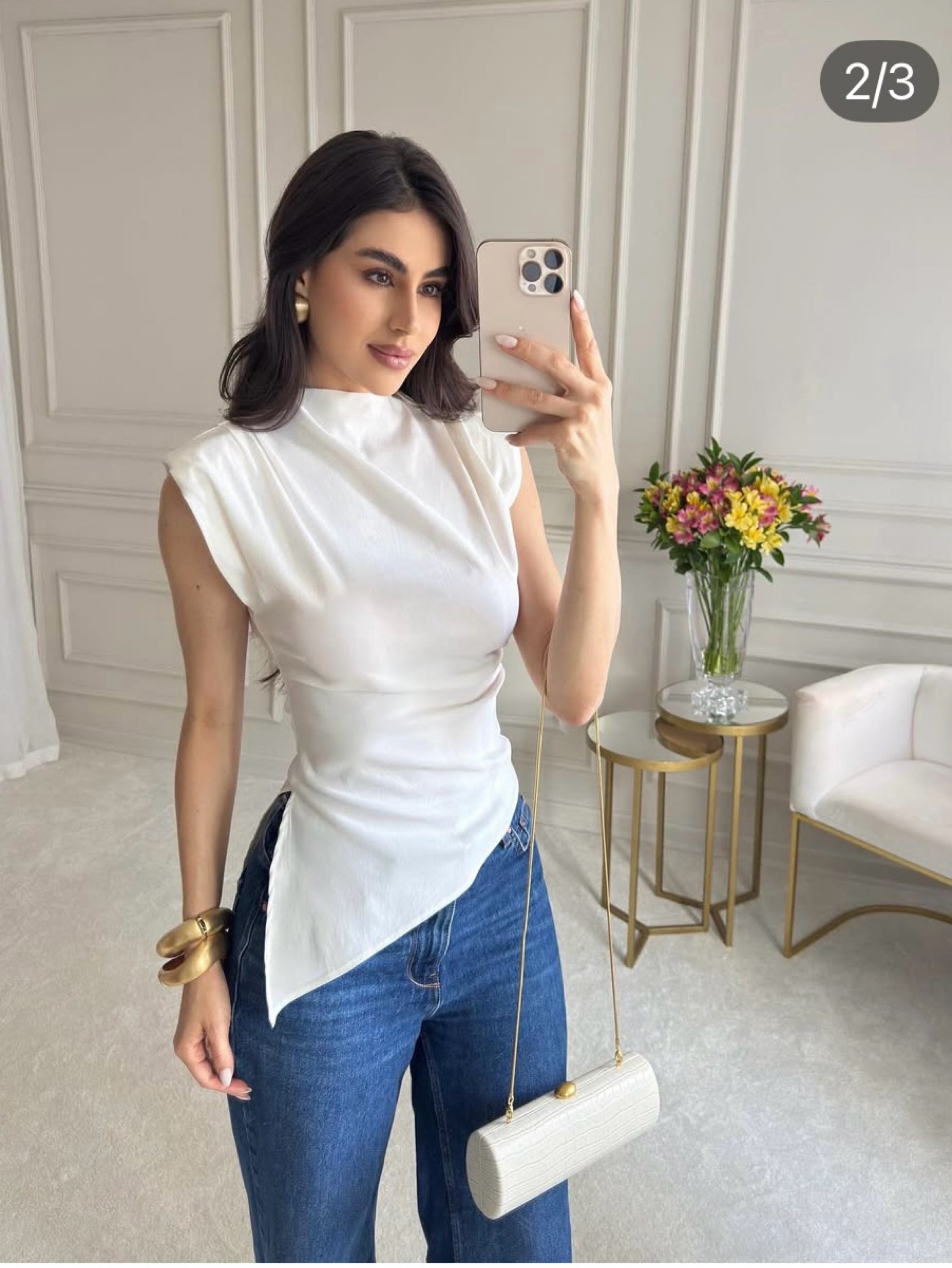 Blusa social modelo Zara tem elastano cores linda