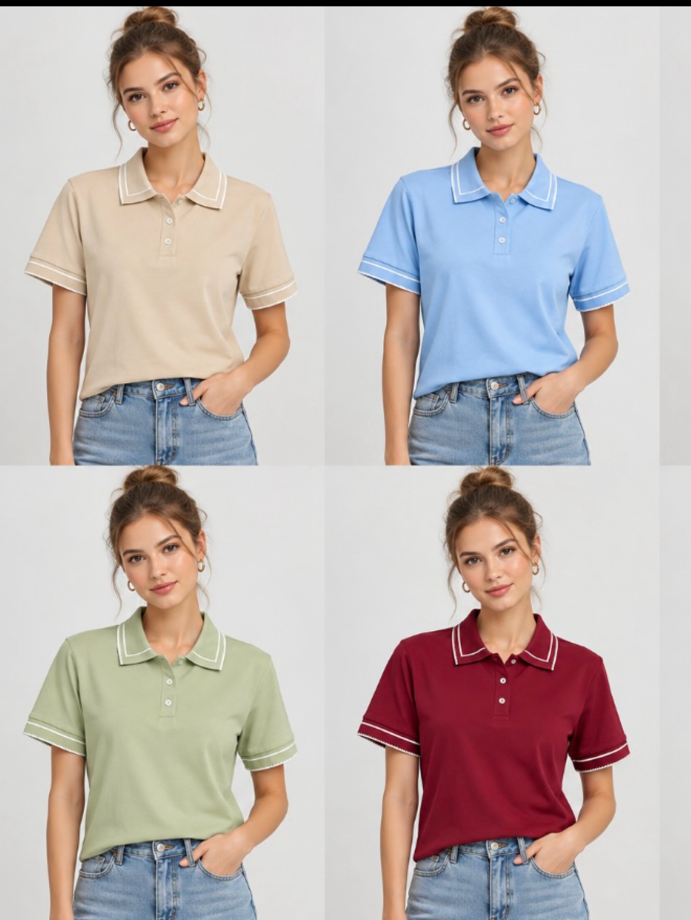T shirts algudao macio gola polo linda
