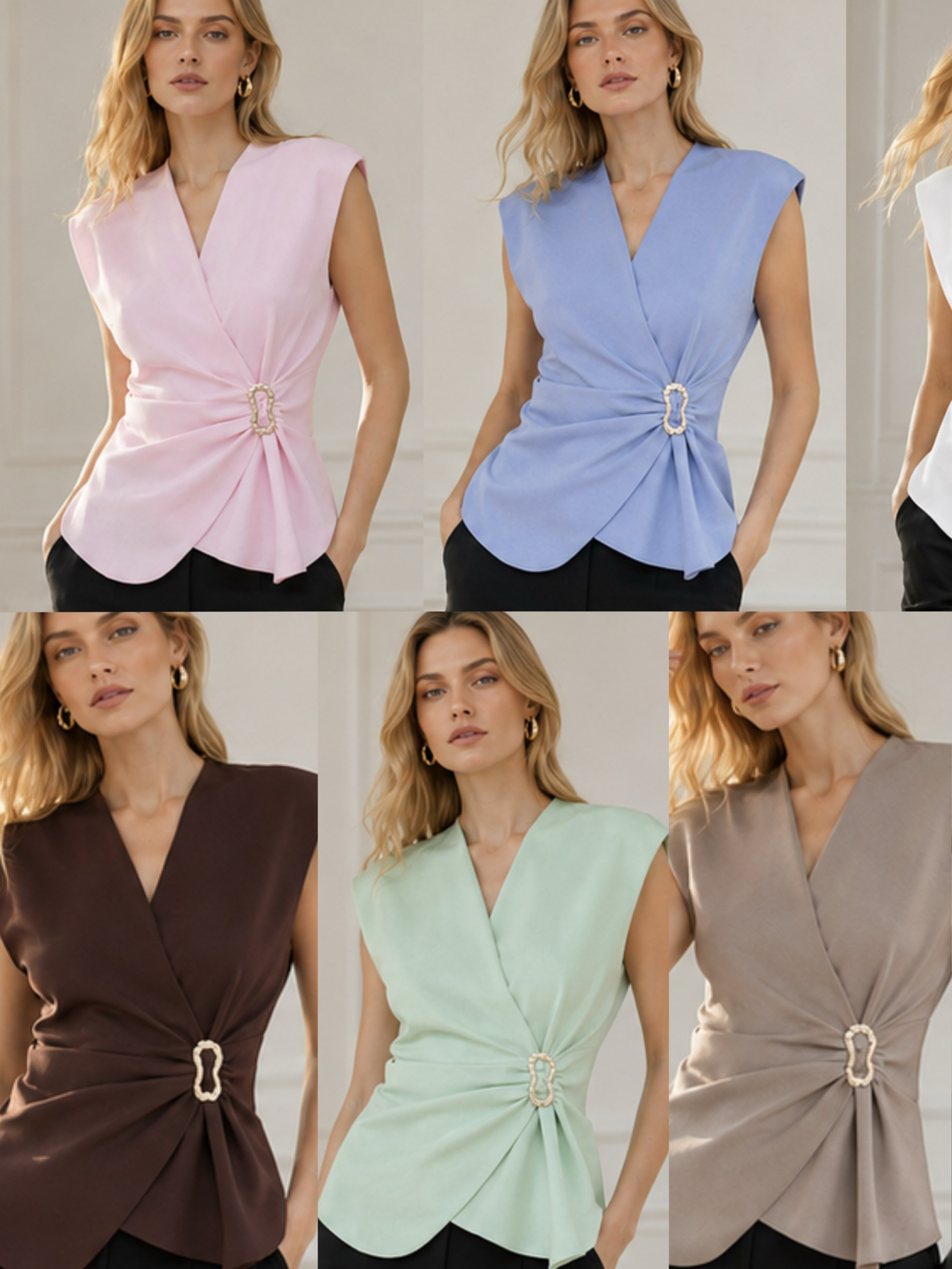 Blusa tricô motal gelada social novidade linda